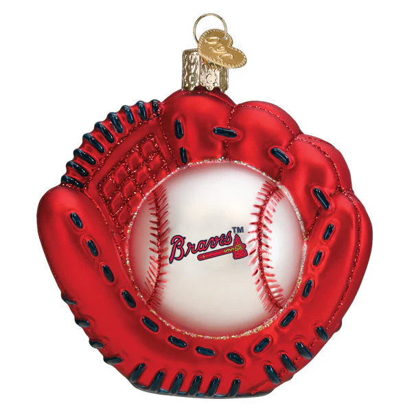 Braves Baseball Mitt Ornament - Image 3