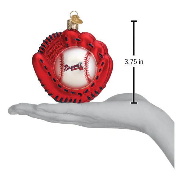 Braves Baseball Mitt Ornament - Image 5