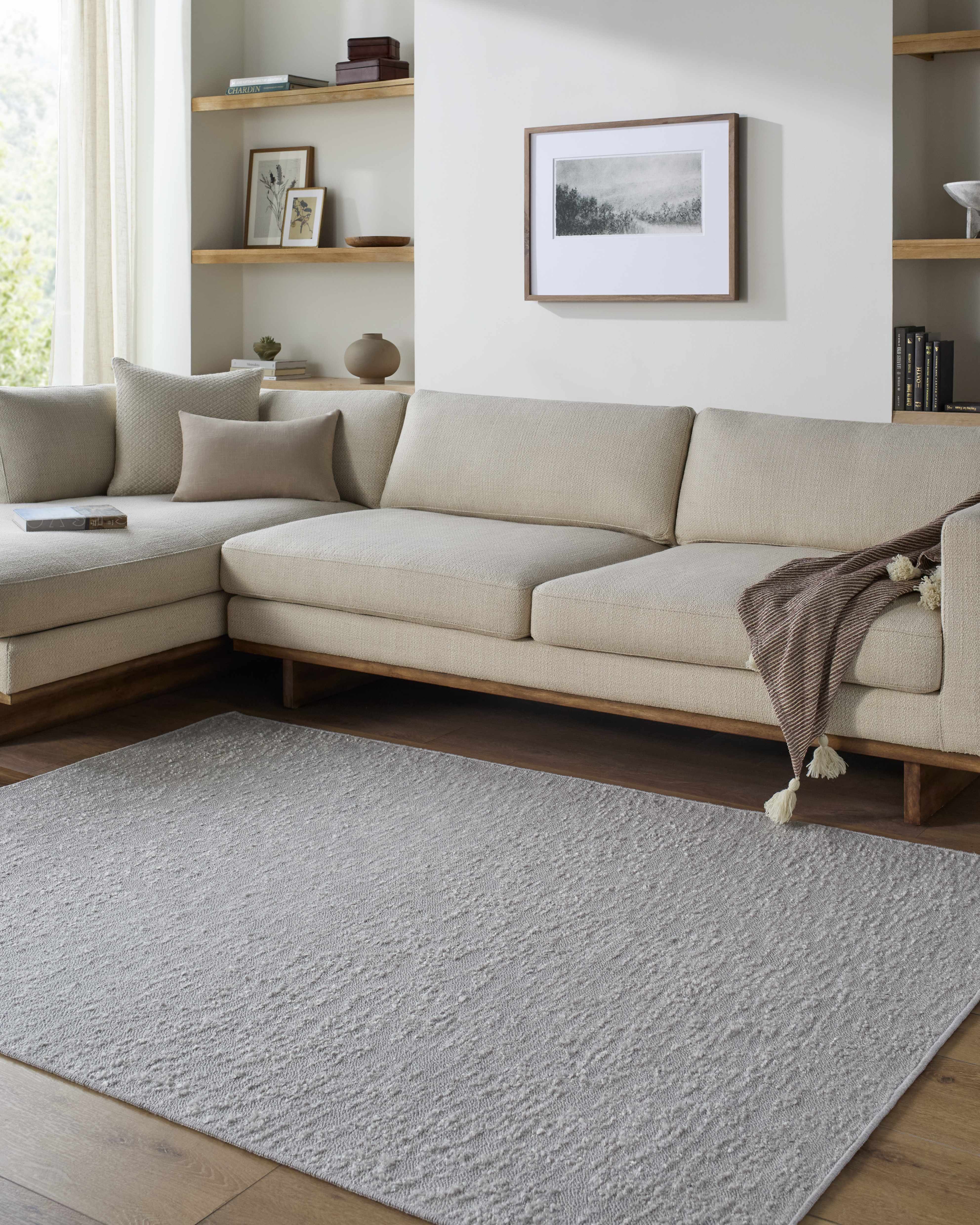 Breena Medium Gray Washable Area Rug - Image 2
