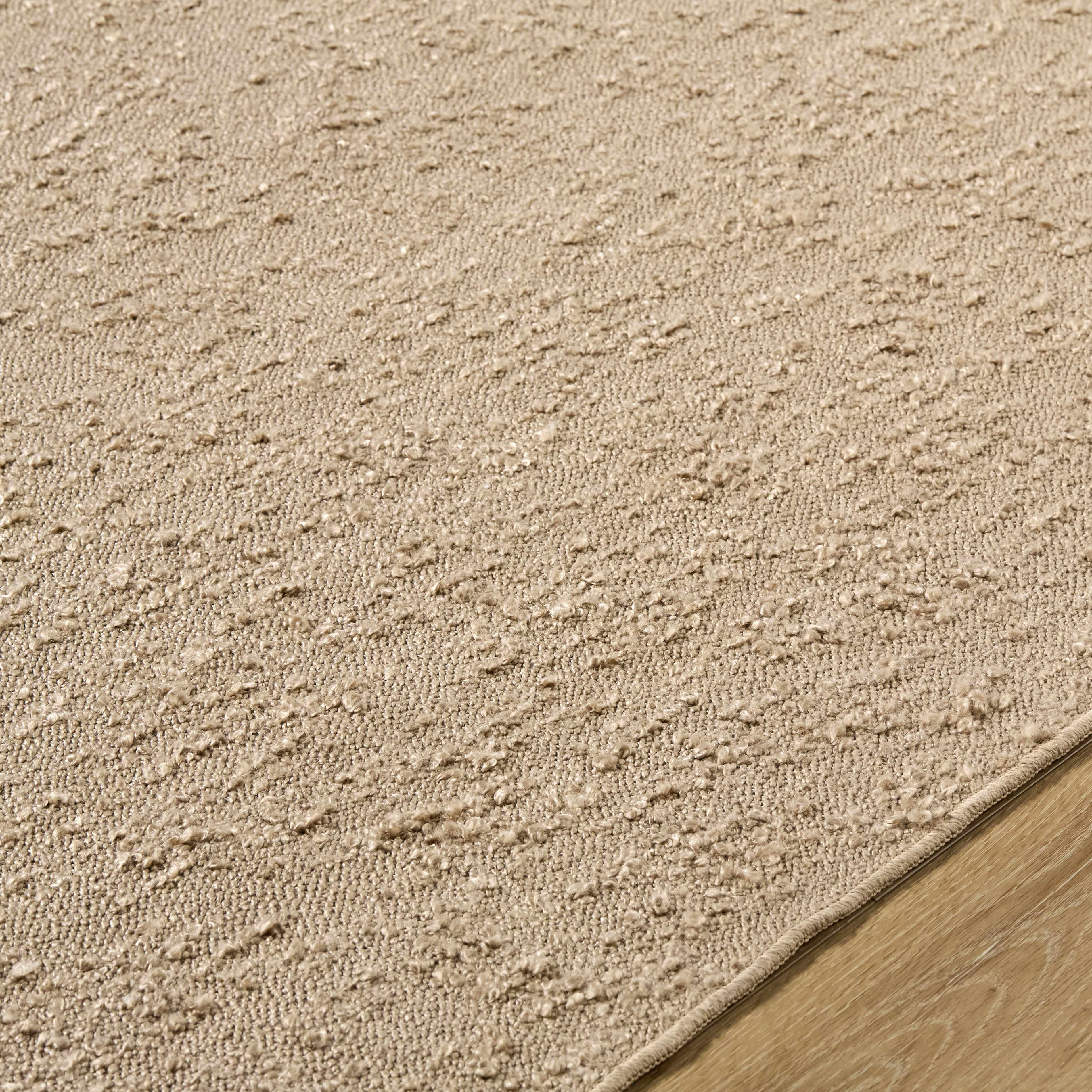 Breena Solid Taupe Washable Area Rug - Image 7
