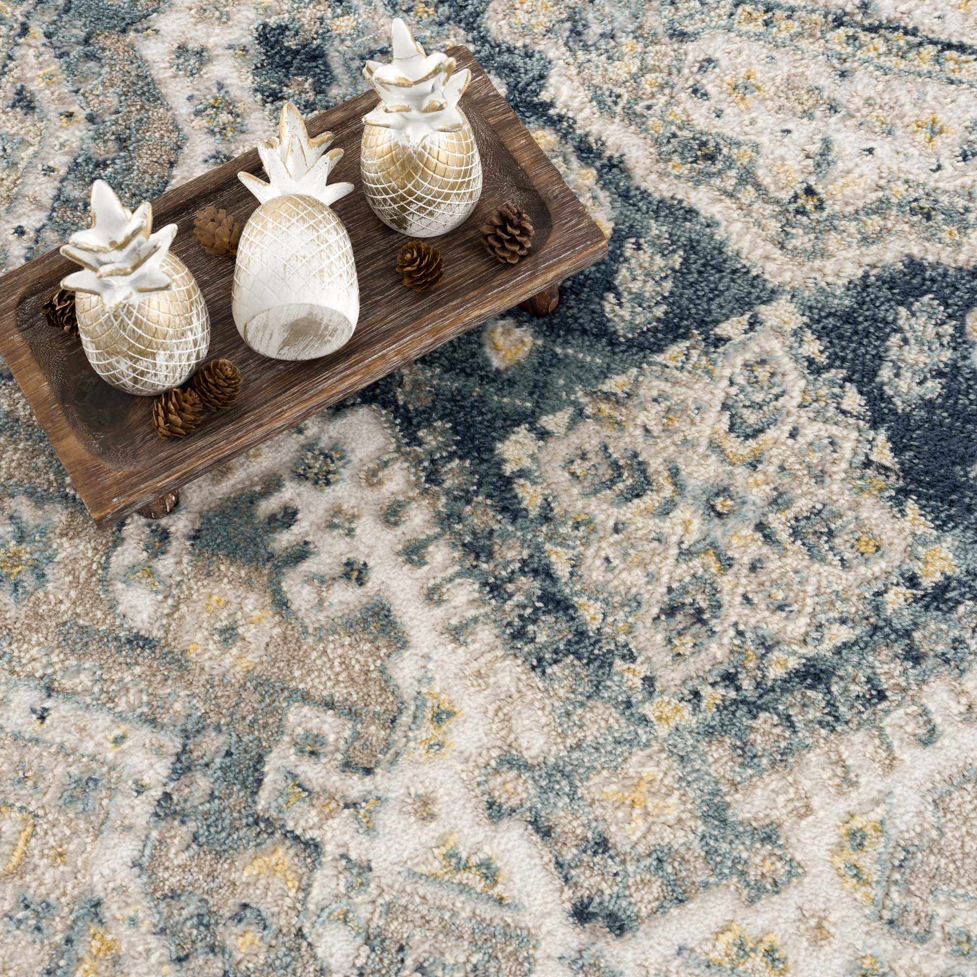 Brend Blue Medallion Area Rug - Clearance - Image 12