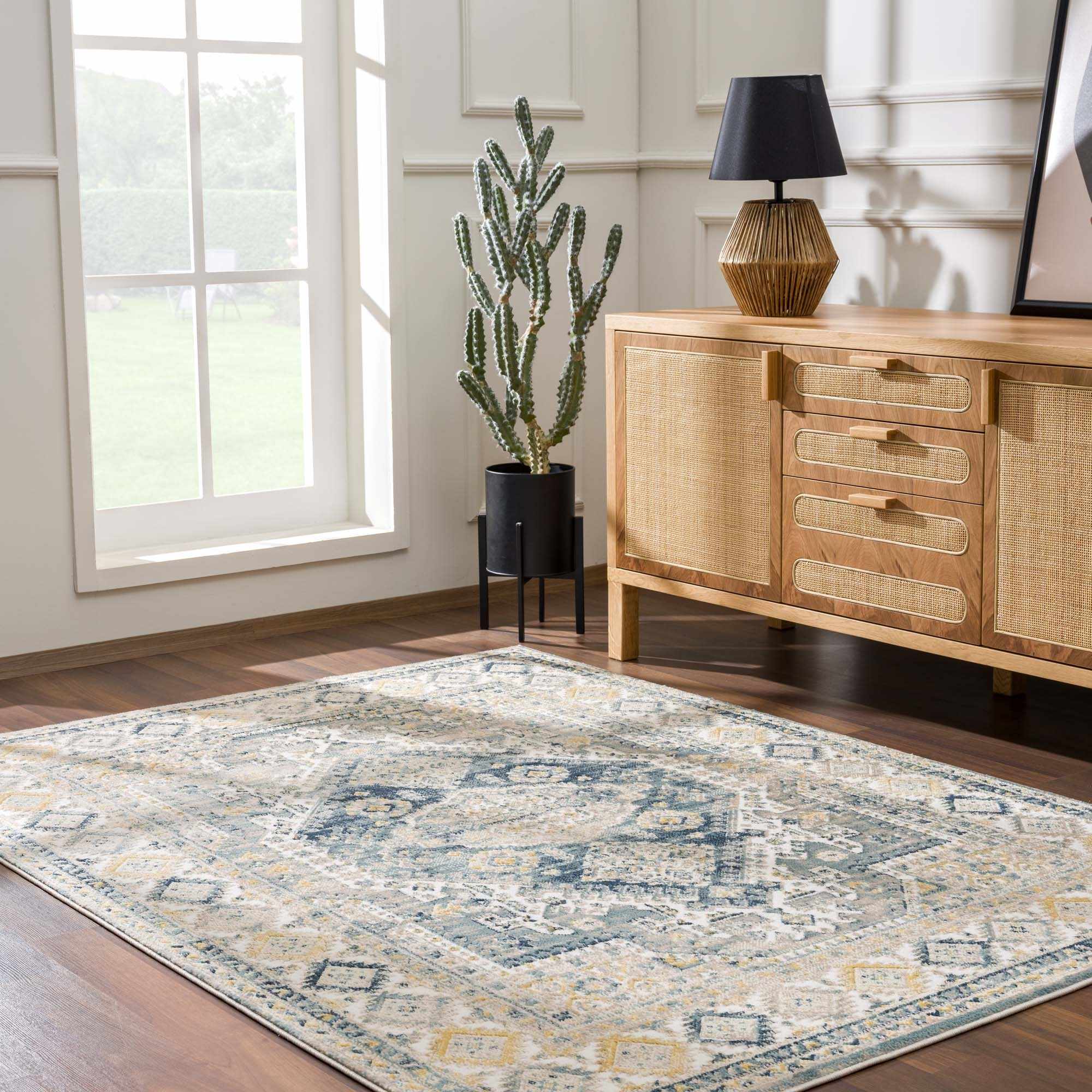 Brend Blue Medallion Area Rug - Clearance - Image 3