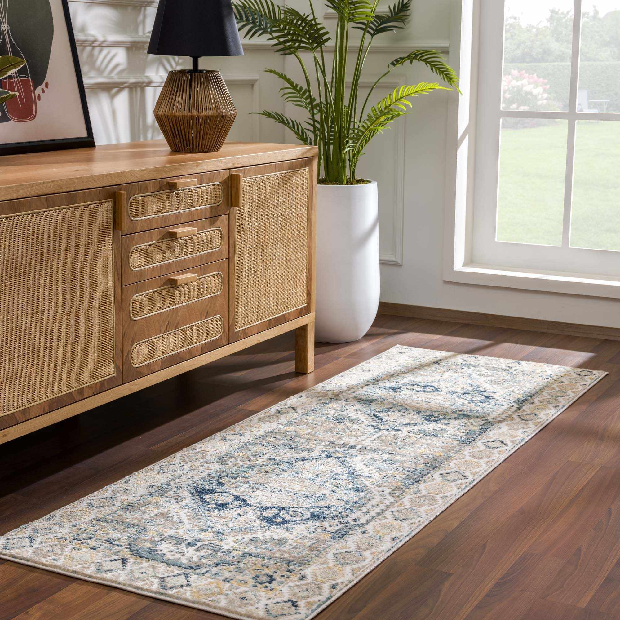 Brend Blue Medallion Area Rug - Clearance - Image 9