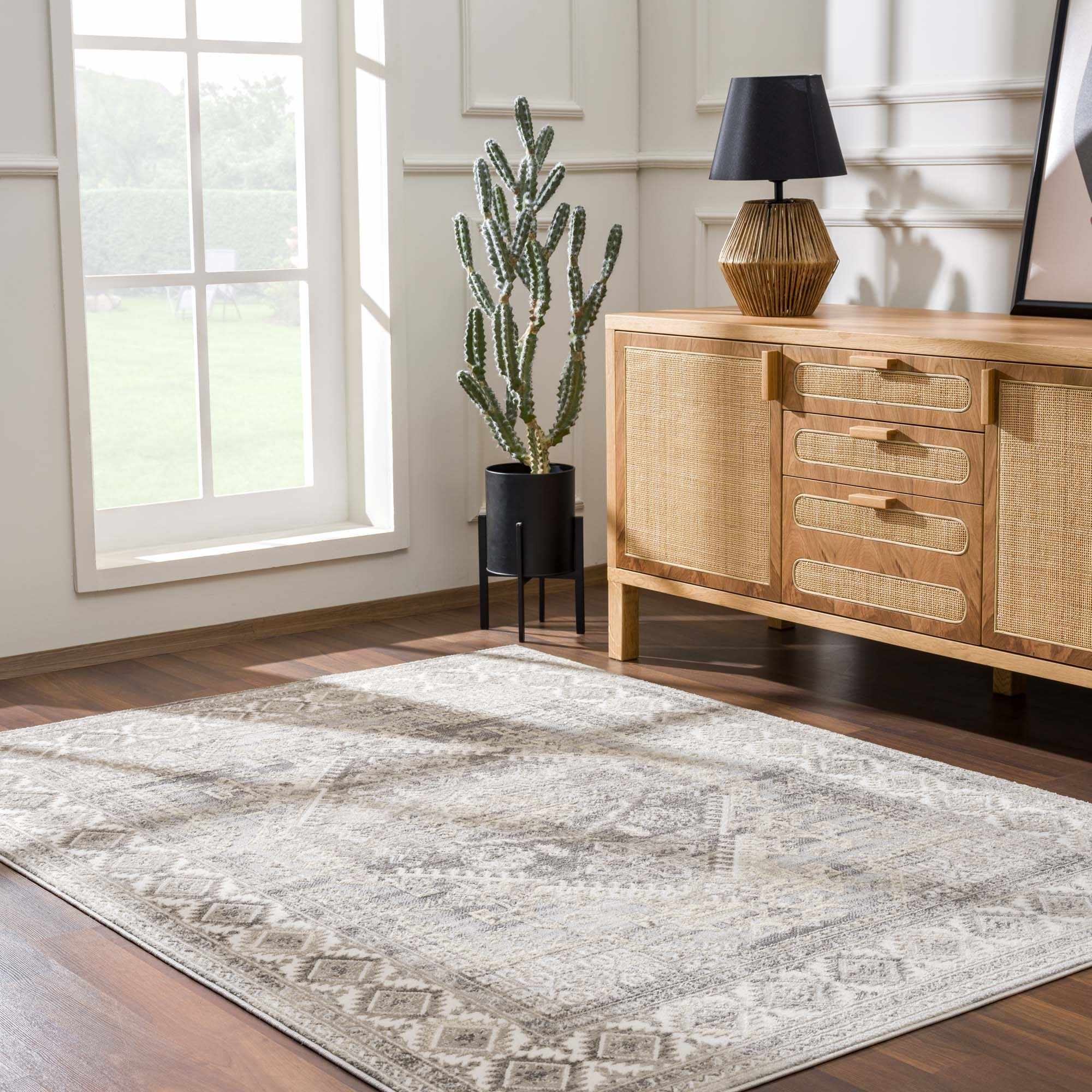 Brend Taupe Medallion Area Rug - Clearance - Image 12