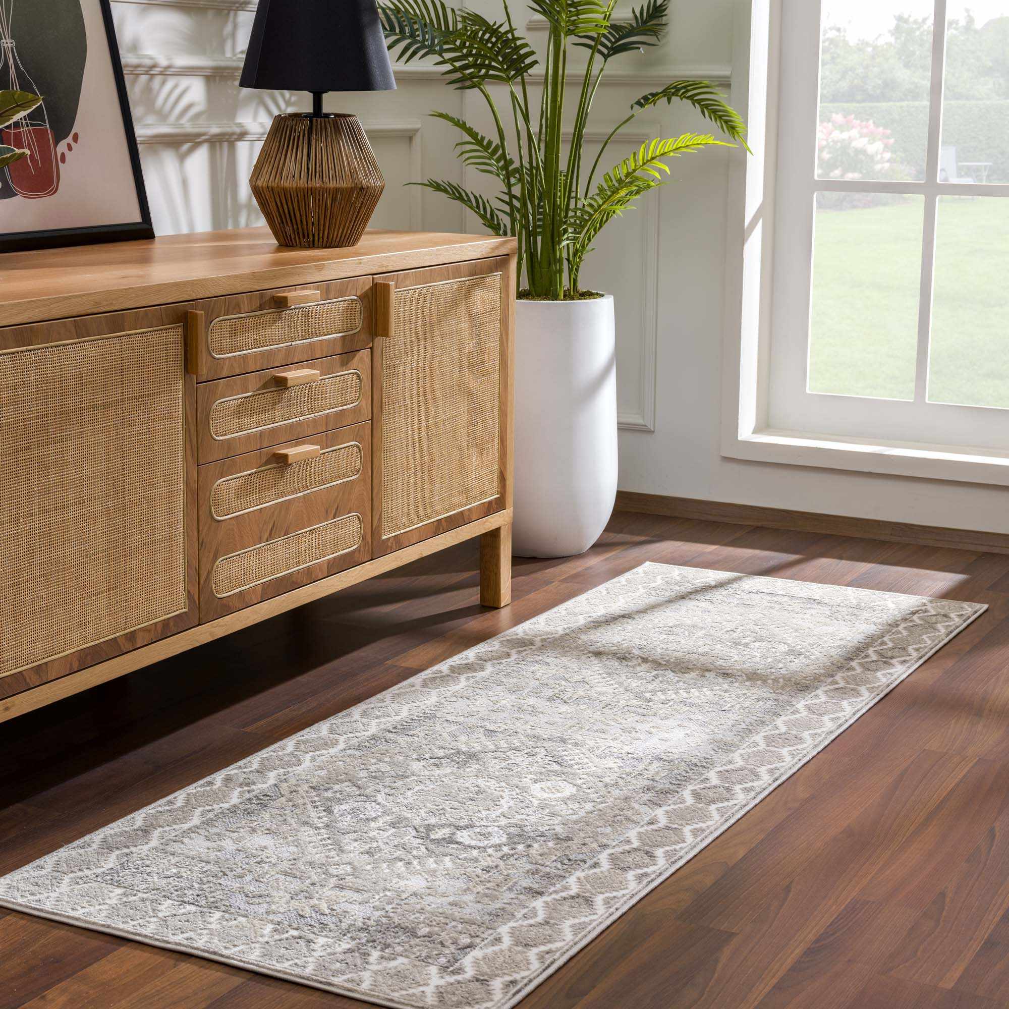 Brend Taupe Medallion Area Rug - Clearance - Image 4