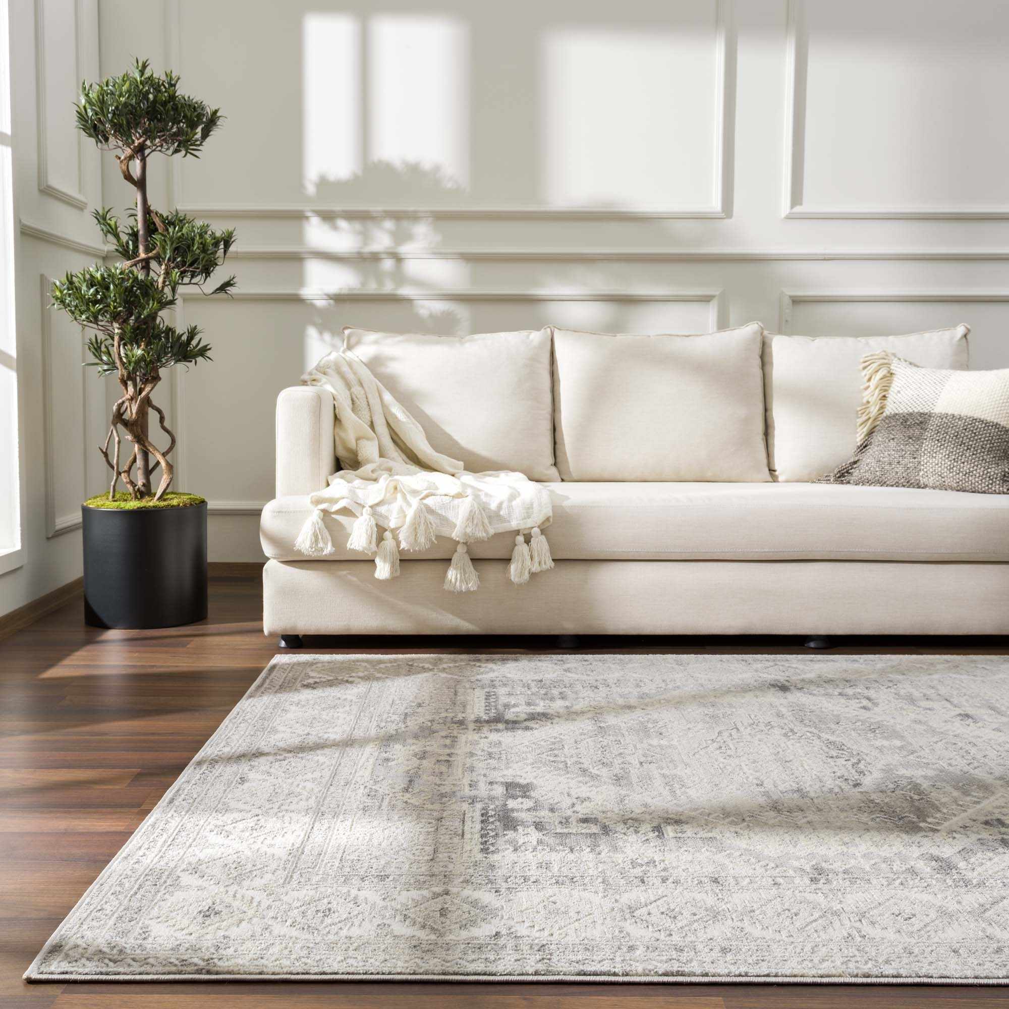 Brend Taupe Medallion Area Rug - Clearance - Image 9