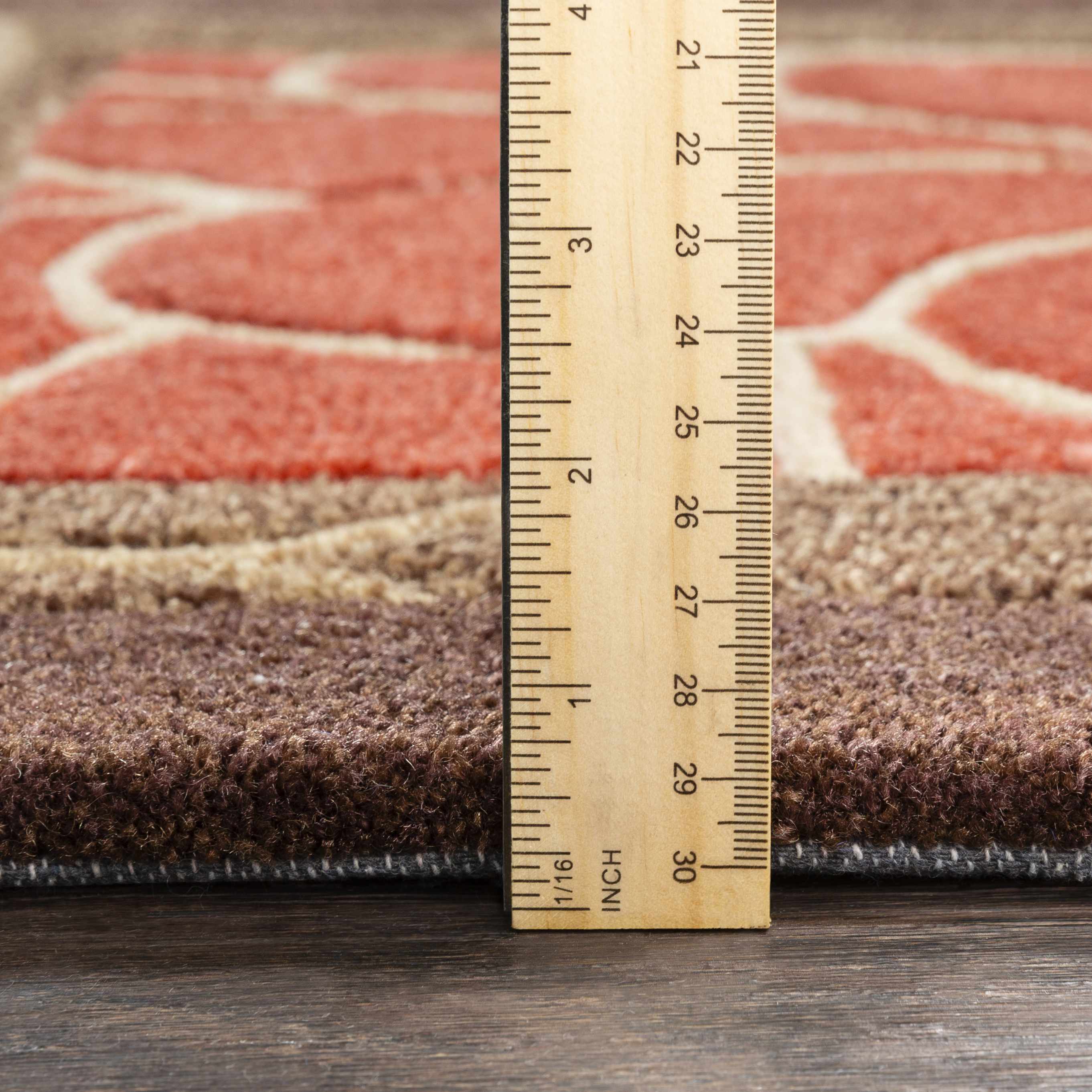 Brick Red-Brown Mosaic Area Rug - Clearance - Image 4