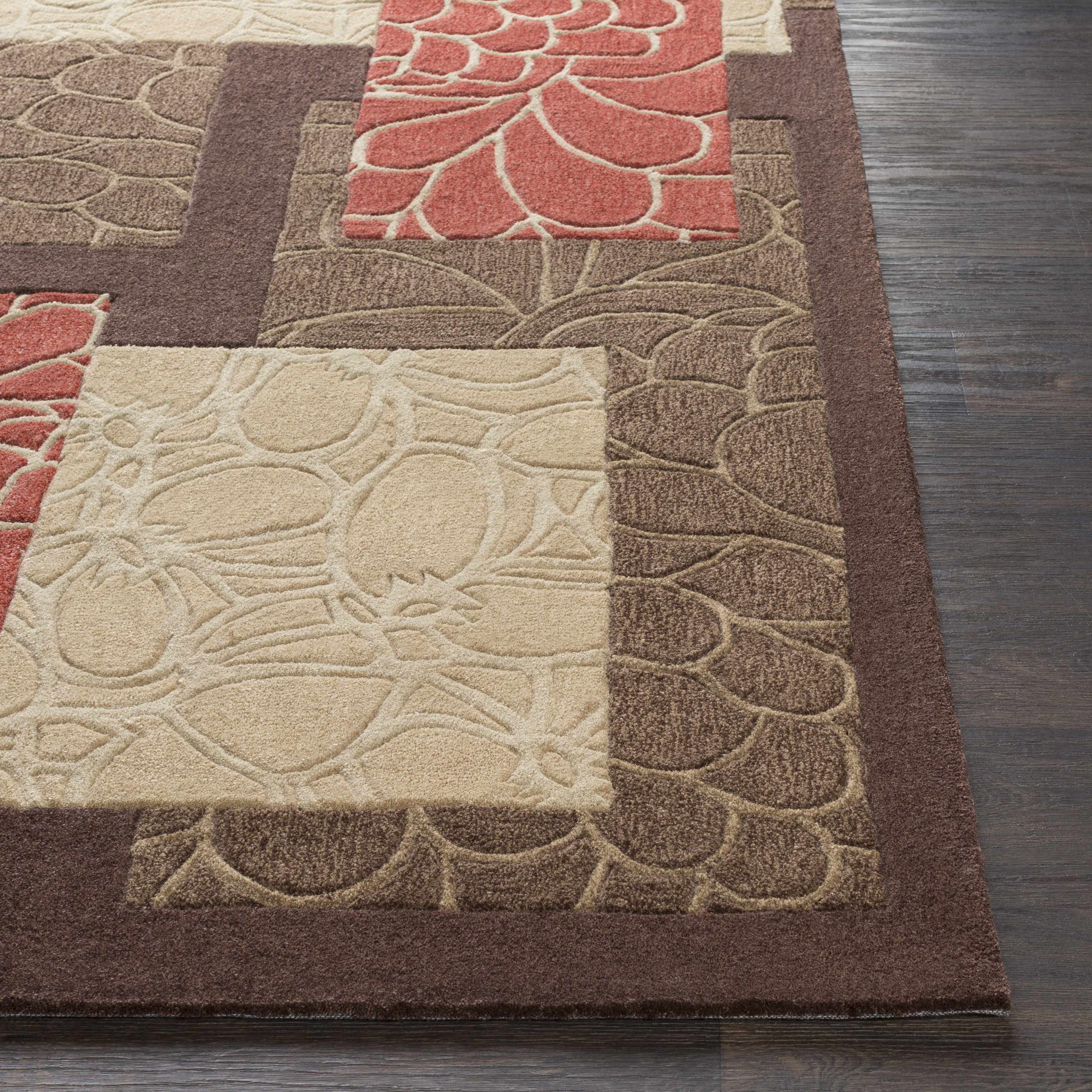 Brick Red-Brown Mosaic Area Rug - Clearance - Image 5