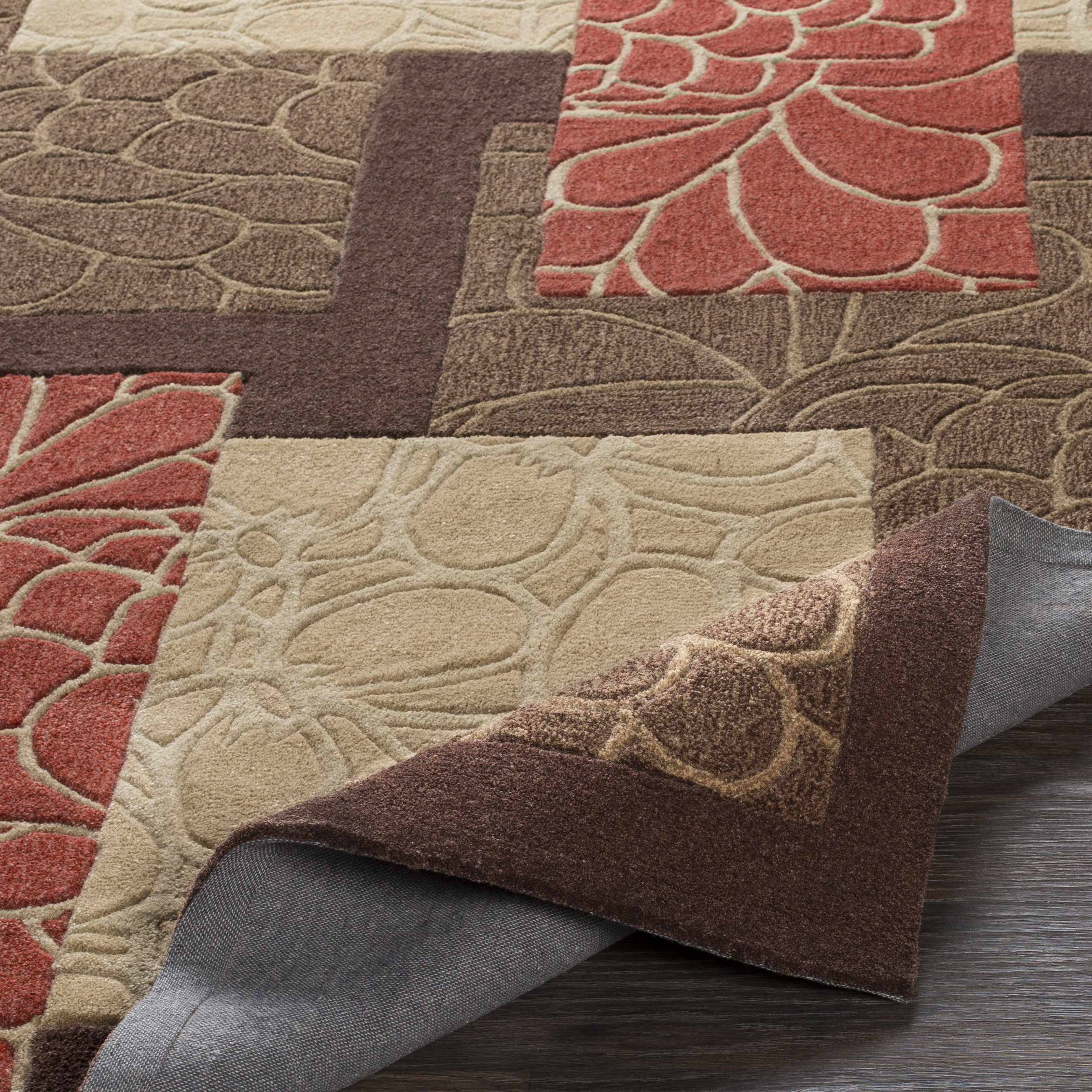 Brick Red-Brown Mosaic Area Rug - Clearance - Image 6