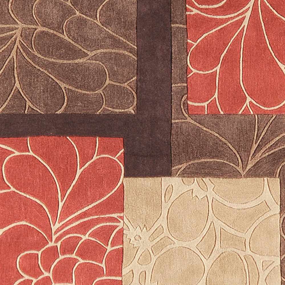 Brick Red-Brown Mosaic Area Rug - Clearance - Image 8