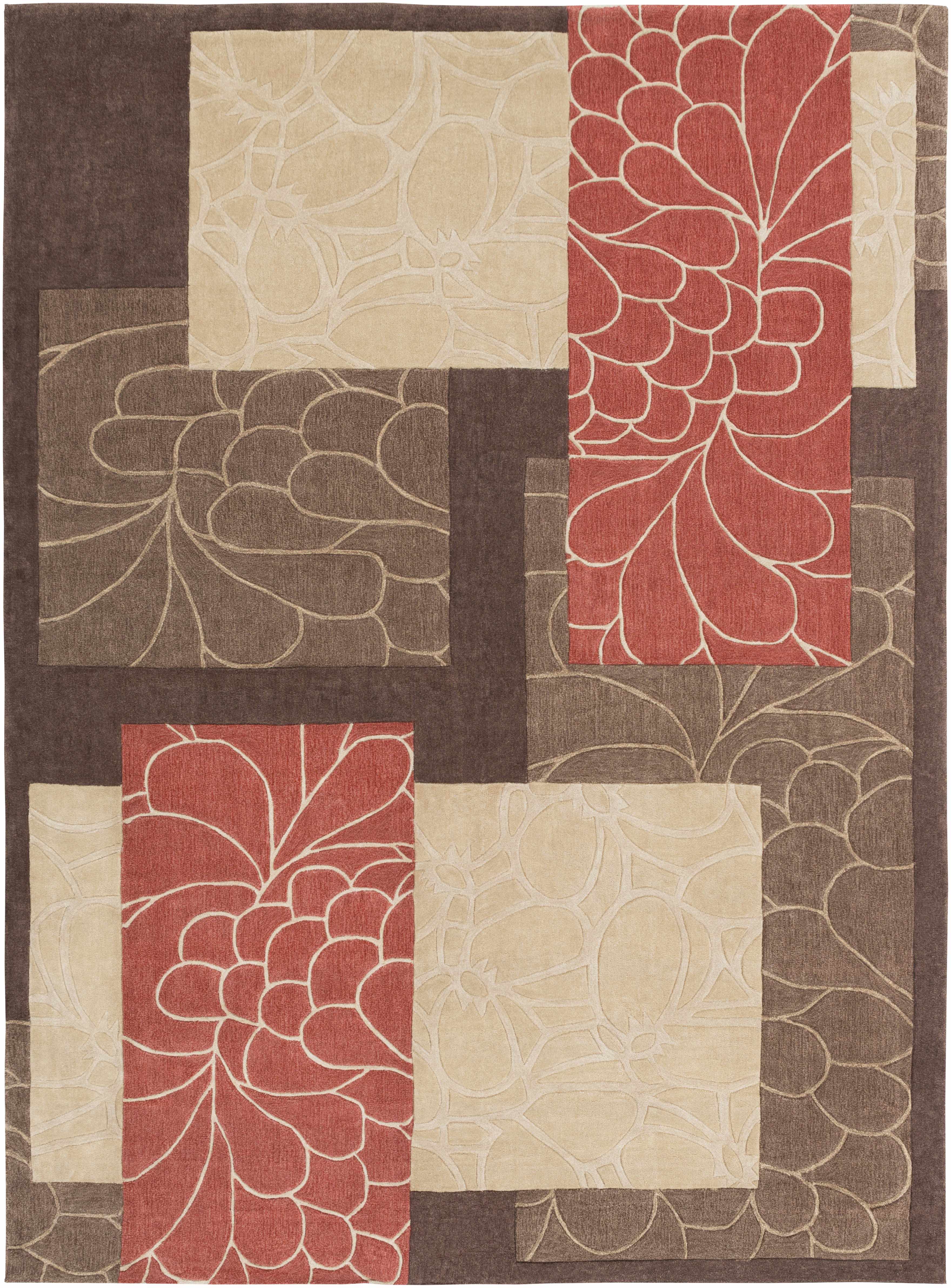 Brick Red-Brown Mosaic Area Rug - Clearance - Image 9