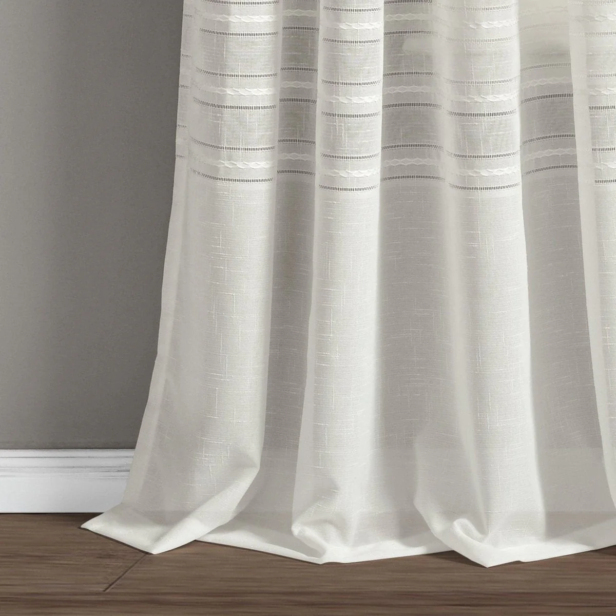 Bridie Grommet Sheer Window Curtain Panel Set - Image 4