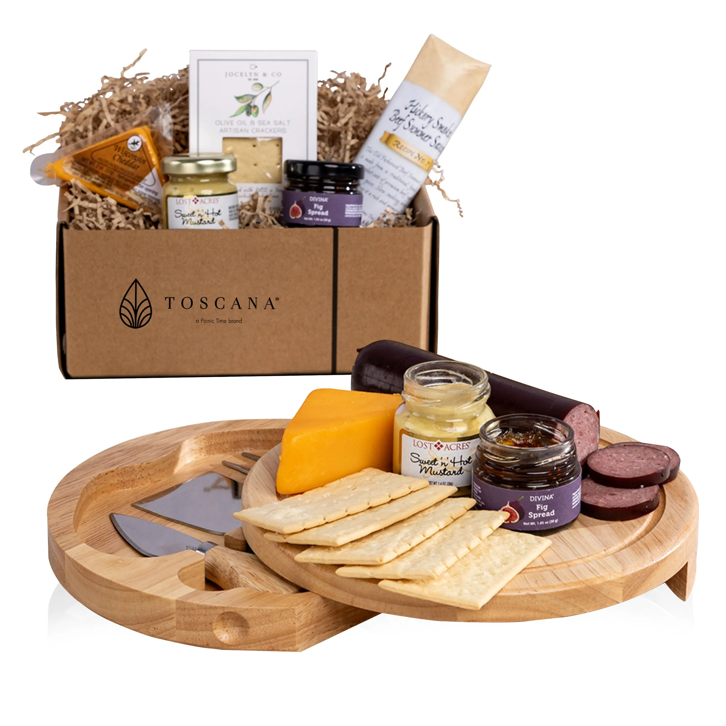 Brie Cheese Board with Gourmet Gift Pack - Image 5