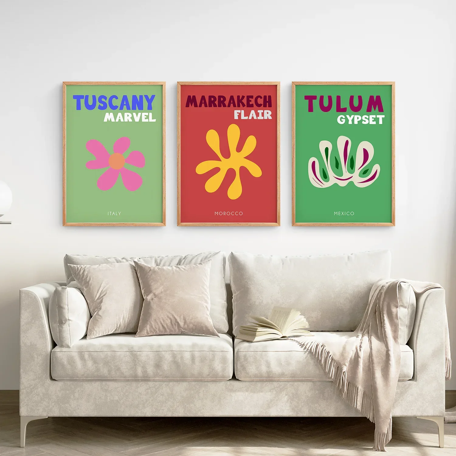 Bright Retro Set of 3 Prints. Preppy Room Decor Aesthetic - Image 2