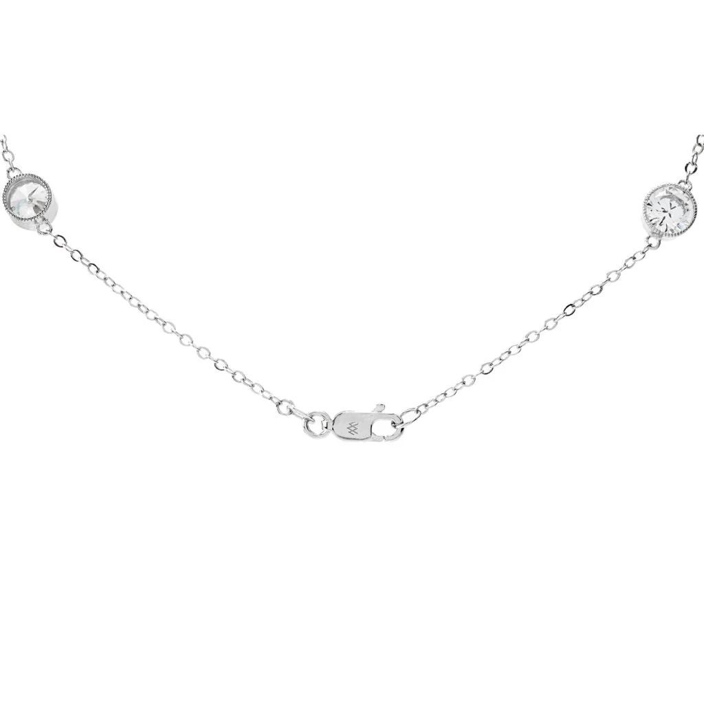 Brilliante 5.88 DEW Simulated Diamond Station Forzatina Necklace - Image 2