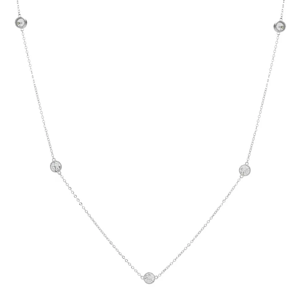 Brilliante 5.88 DEW Simulated Diamond Station Forzatina Necklace - Image 3