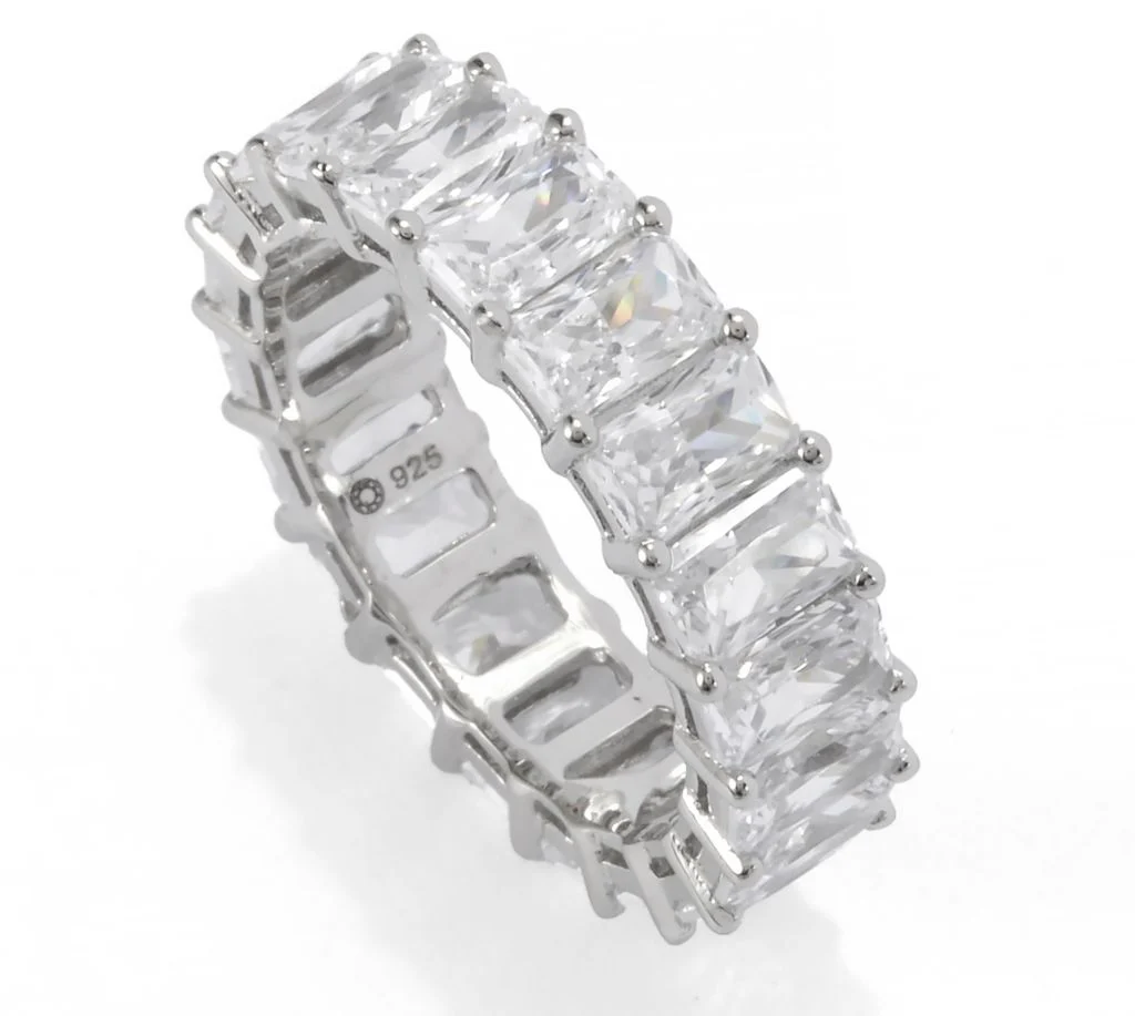 Brilliante Choice of Cut Simulated Diamond Eternity Band Ring - Image 3
