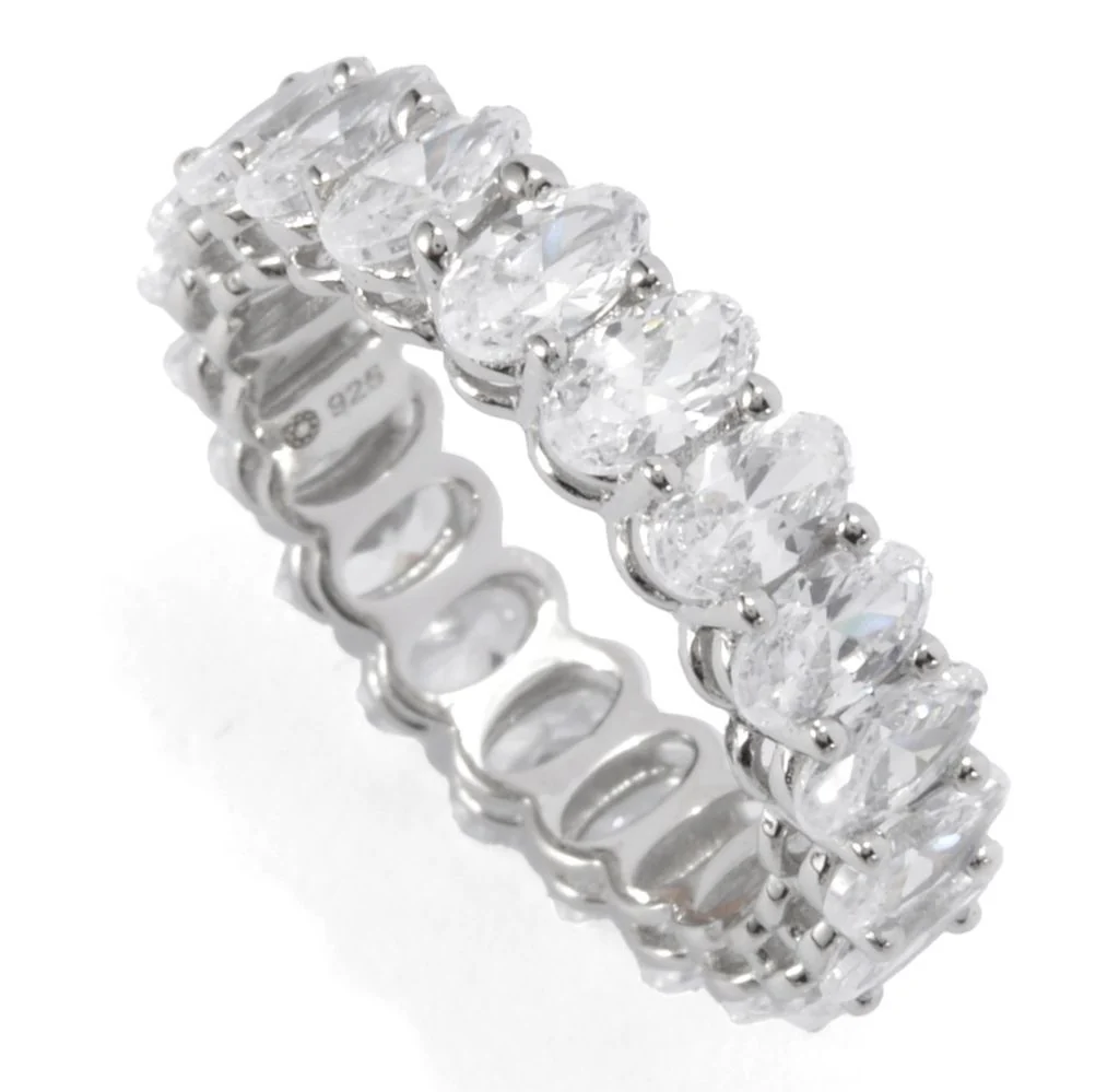 Brilliante Choice of Cut Simulated Diamond Eternity Band Ring - Image 8
