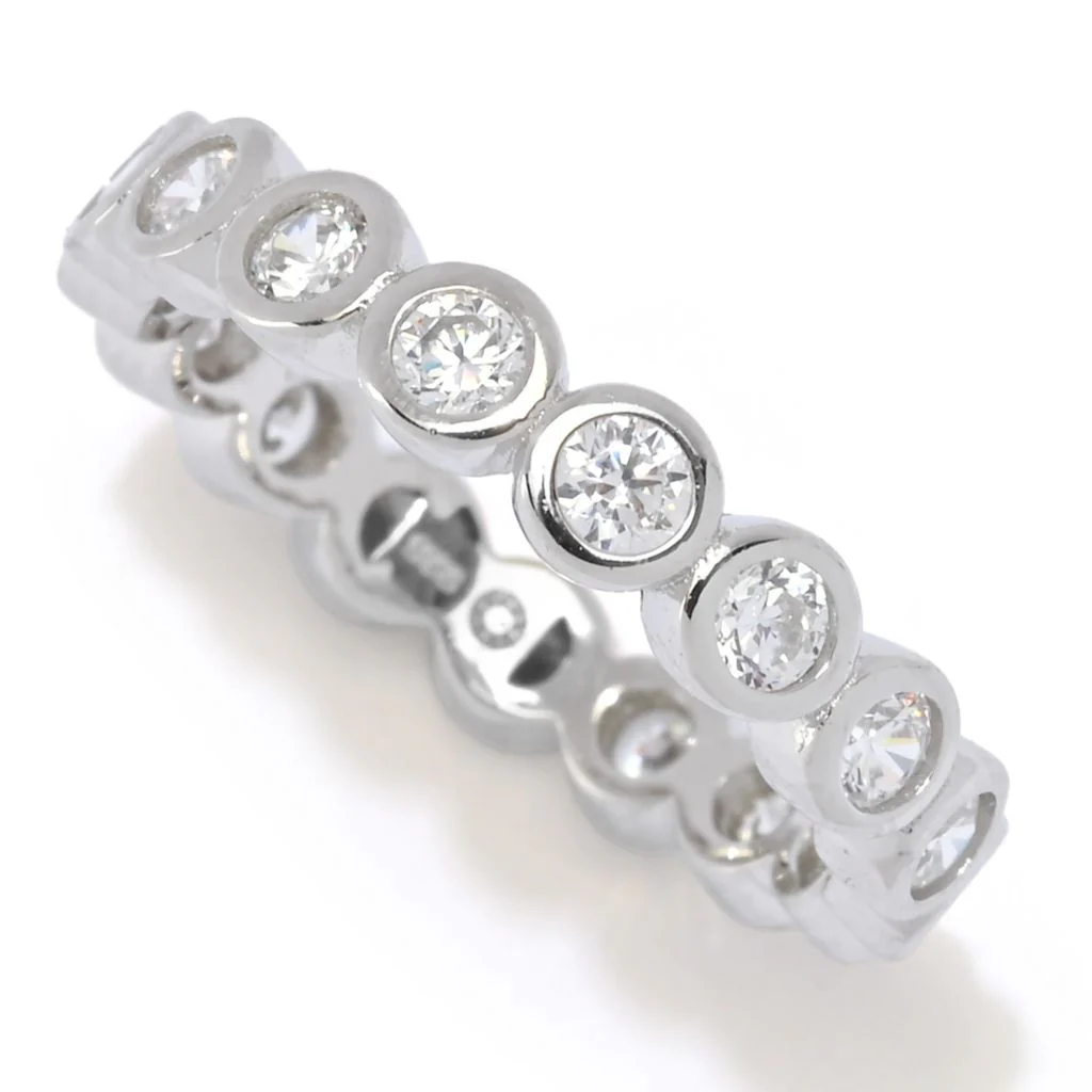 Brilliante Choice of Plating 1.95 DEW Simulated Diamond Eternity Band Ring - Image 3