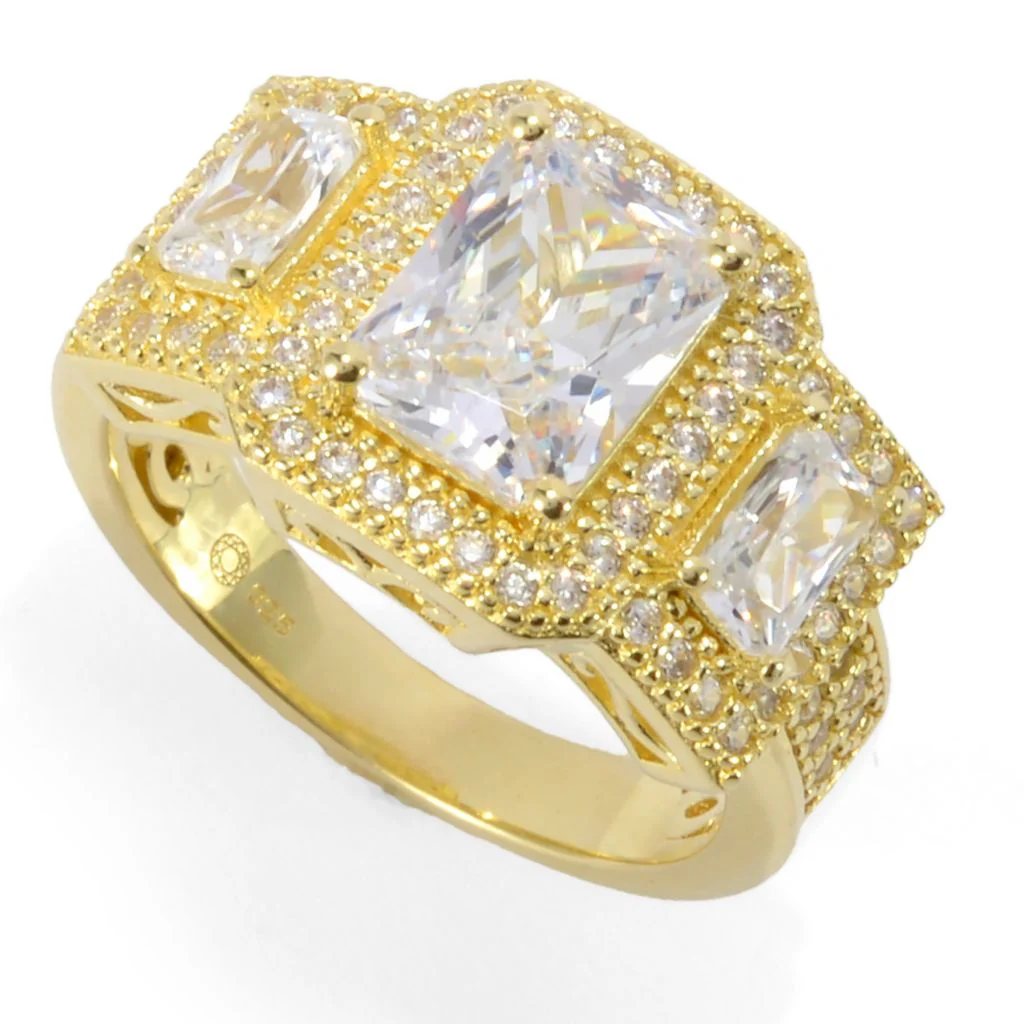 Brilliante Choice of Plating 4.11 DEW Simulated Diamond Halo Ring - Image 3