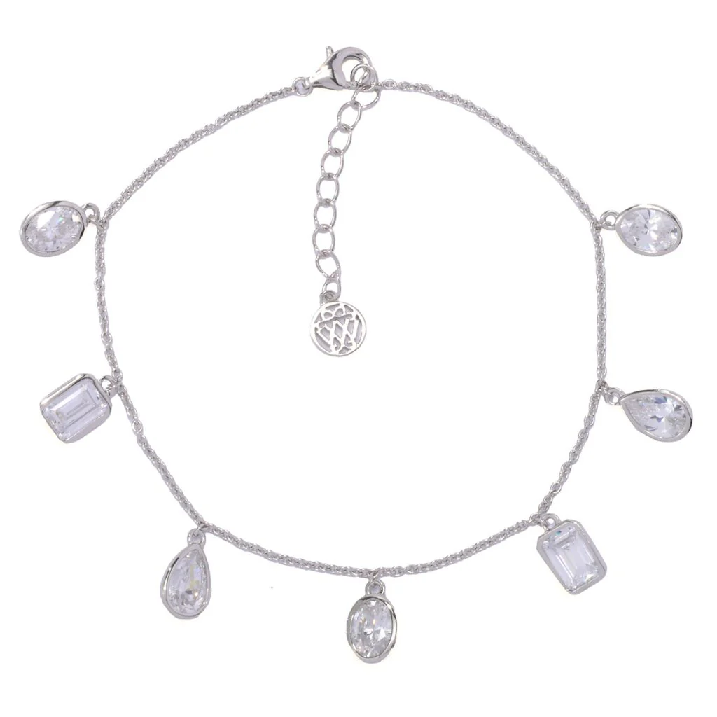 Brilliante Choice of Plating & Size 6.25 DEW Simulated Diamond Charm Bracelet - Image 6