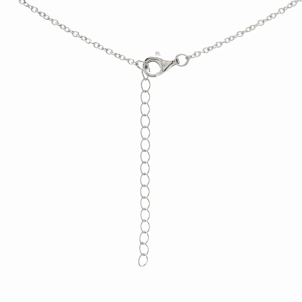 Brilliante Platinum Plated 12.00 DEW Simulated Ruby & Diamond Pendant - Image 2