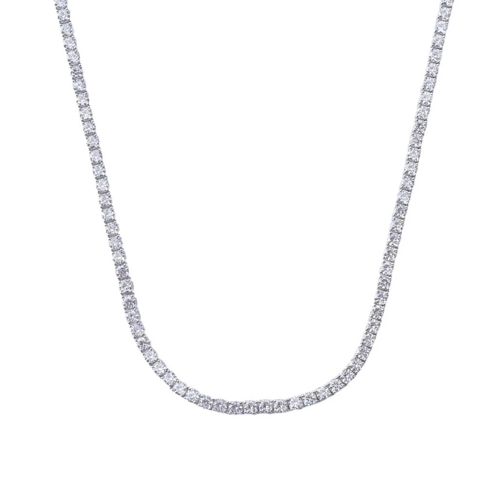 Brilliante Simulated Diamond Choice of Length Tennis Necklace - Image 3