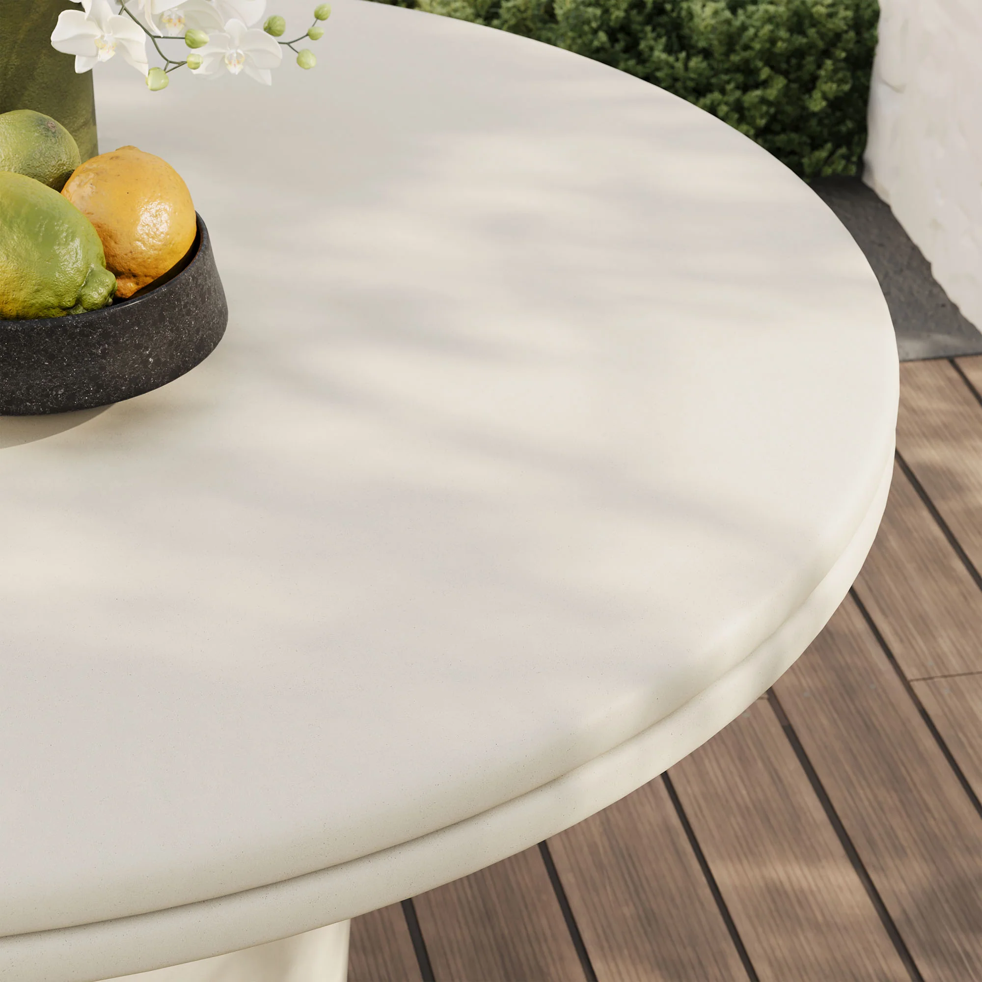 Brion 48" Indoor - Outdoor Patio Concrete Round Dining Table by Modway - Image 7