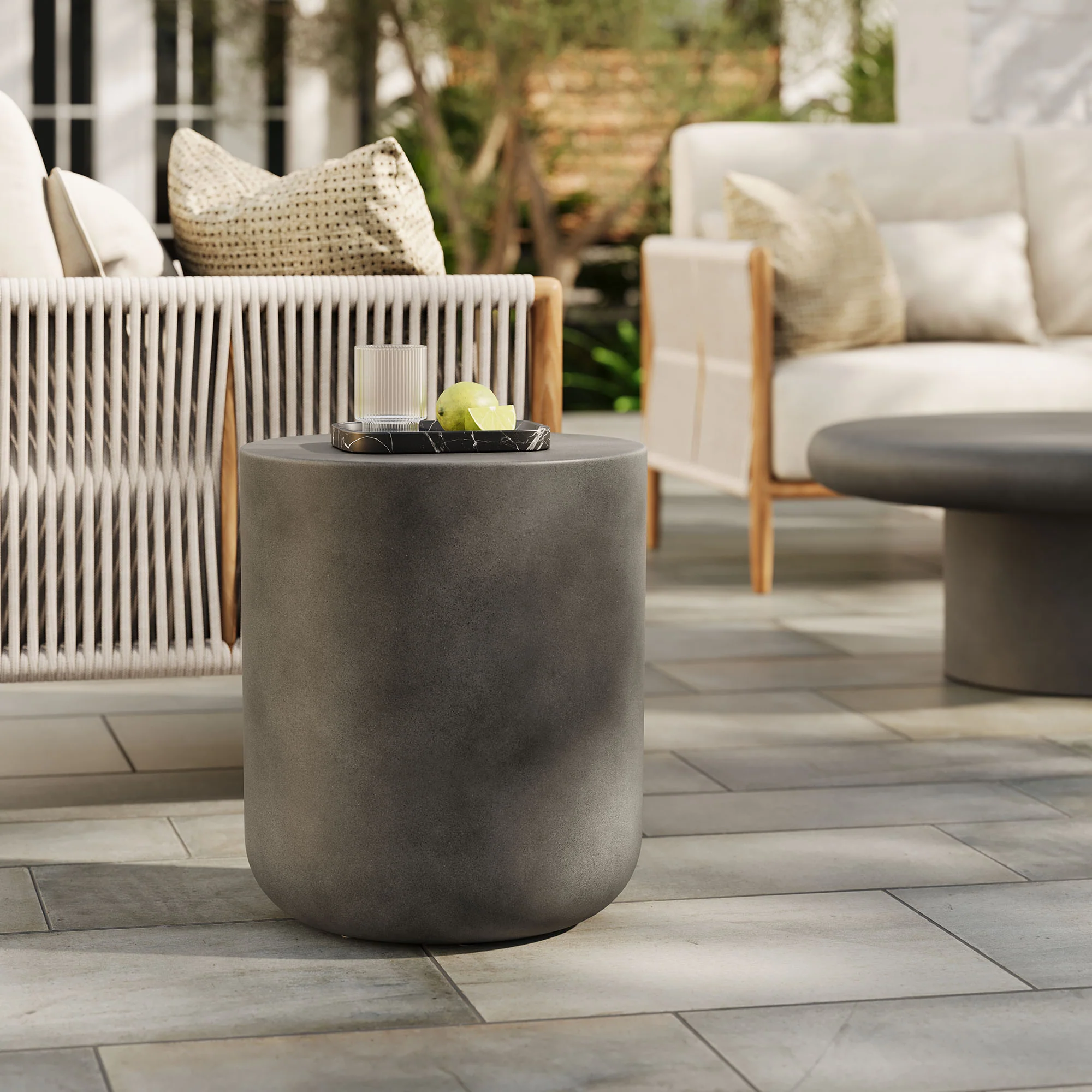 Brion Indoor-Outdoor Patio Concrete Stool by Modway - Image 6