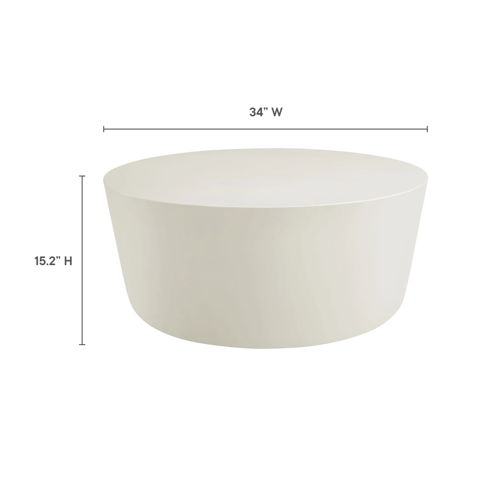 Brion Round Indoor - Outdoor Patio Concrete Coffee Table by Modway - Image 13
