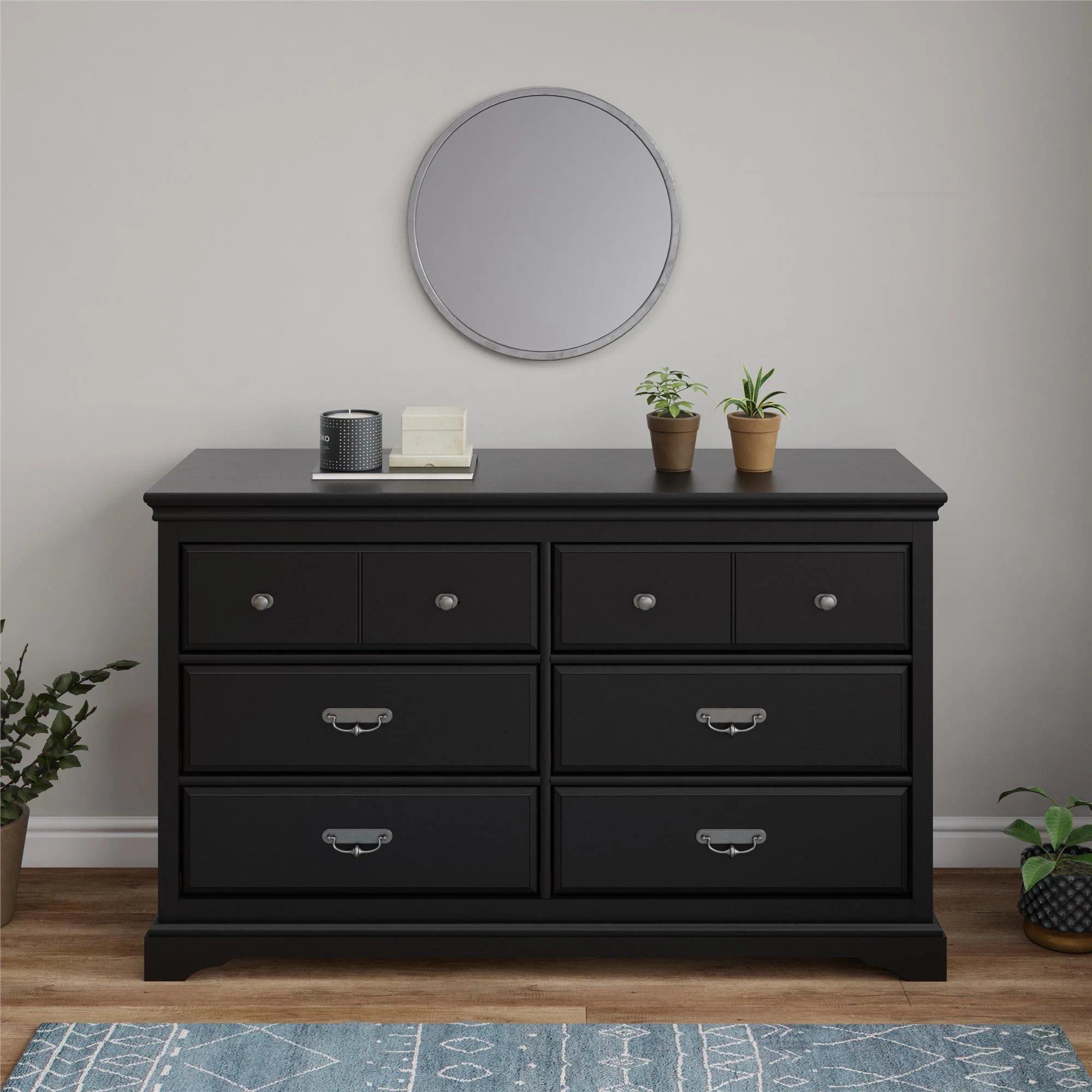 Bristol - 6 Drawer Dresser - Black - Image 4