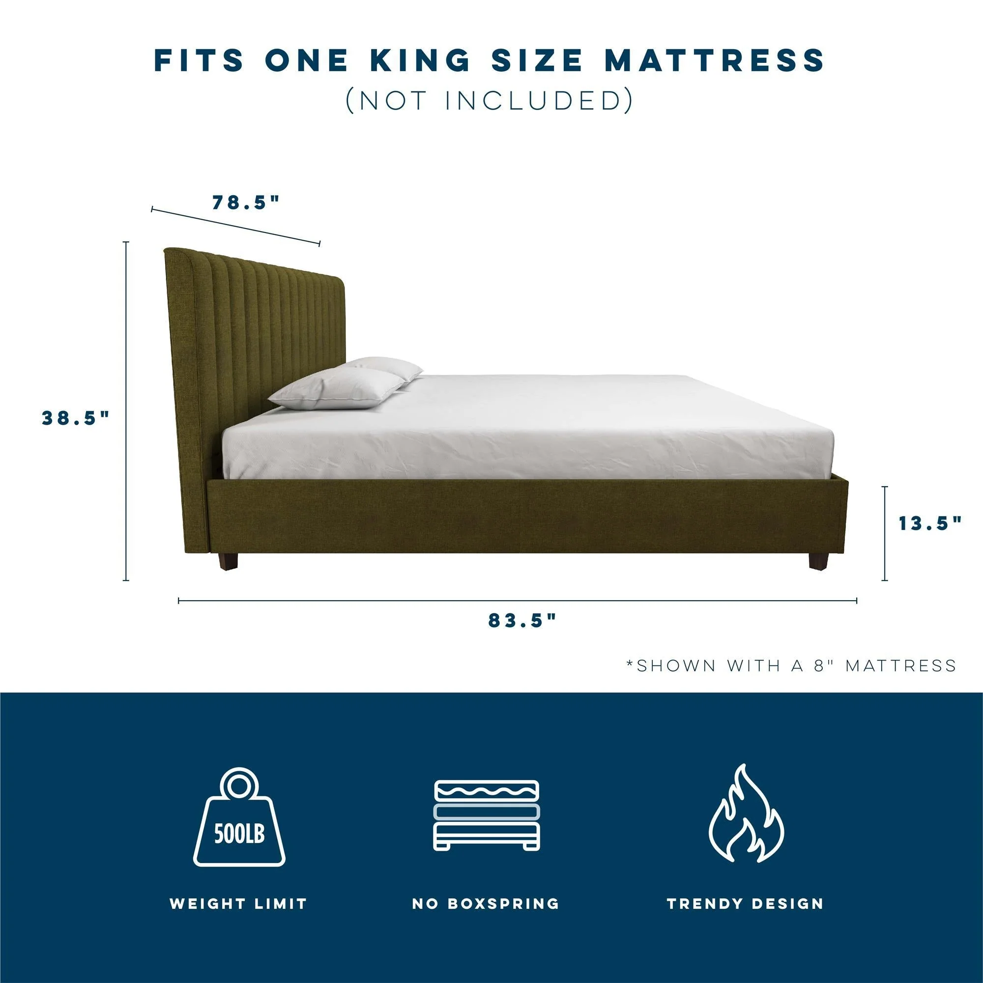 Brittany - King Bed - Green - Image 3