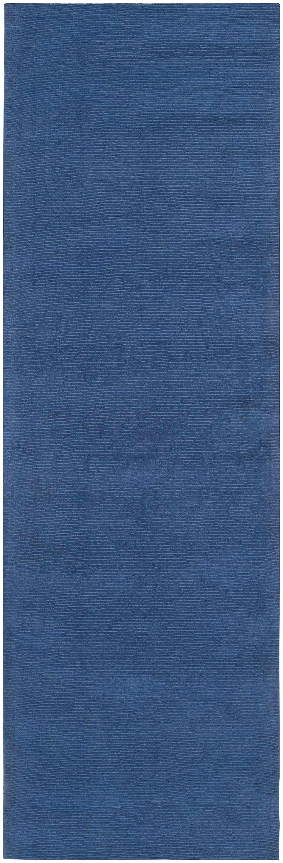 Brockton Solid Blue Wool Rug - Image 7