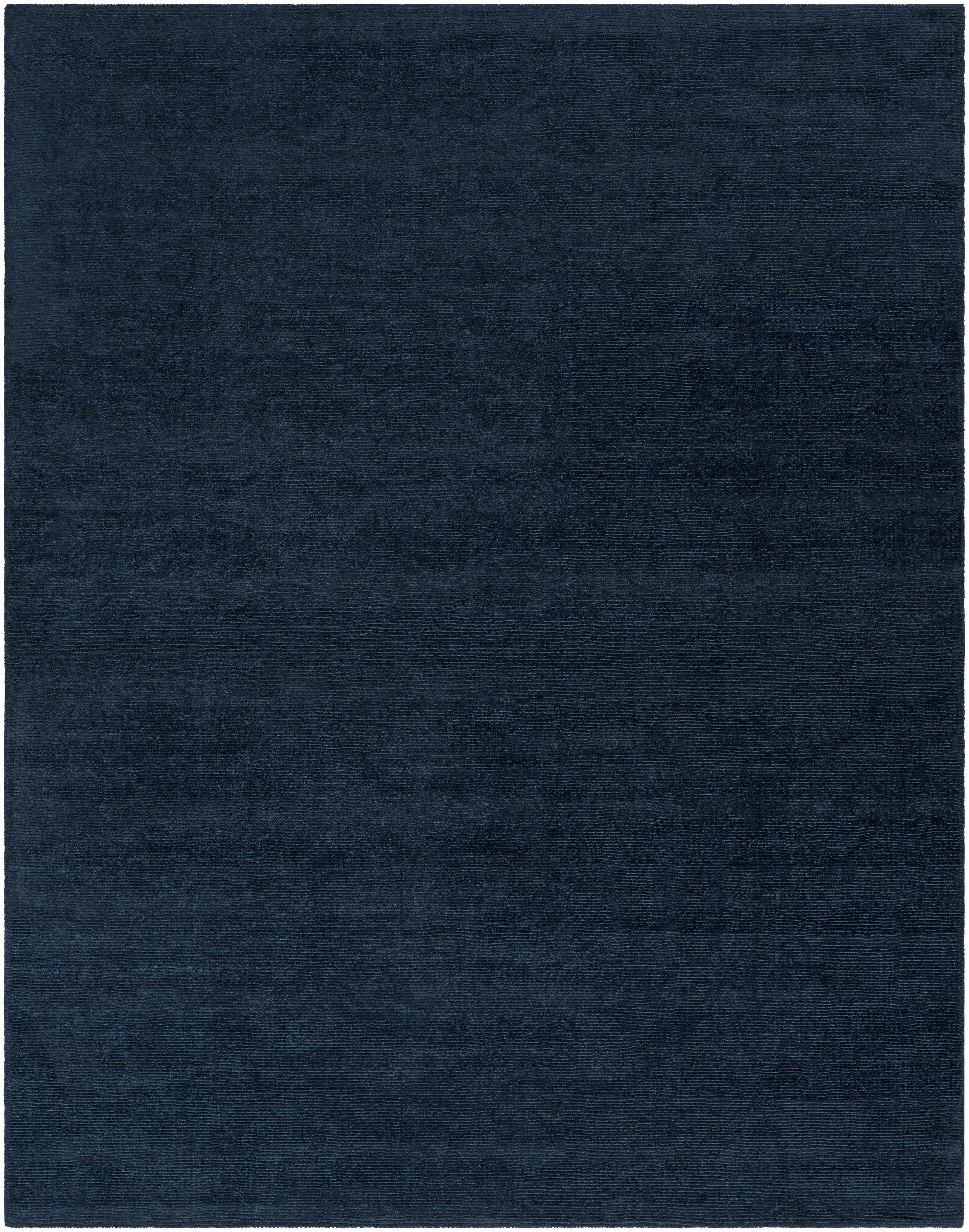 Brockton Solid Dark Blue Wool Rug - Image 15