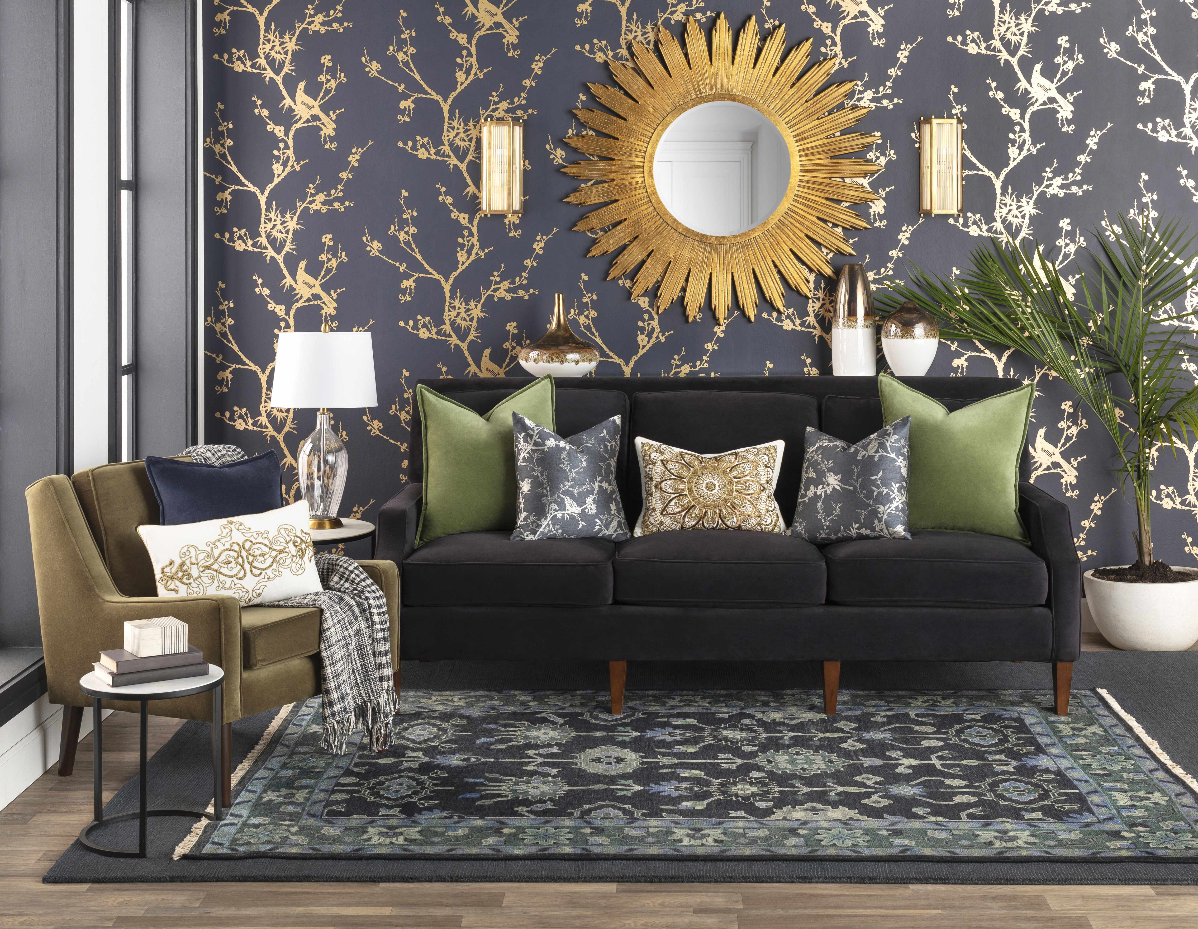 Brockton Solid Dark Blue Wool Rug - Image 3