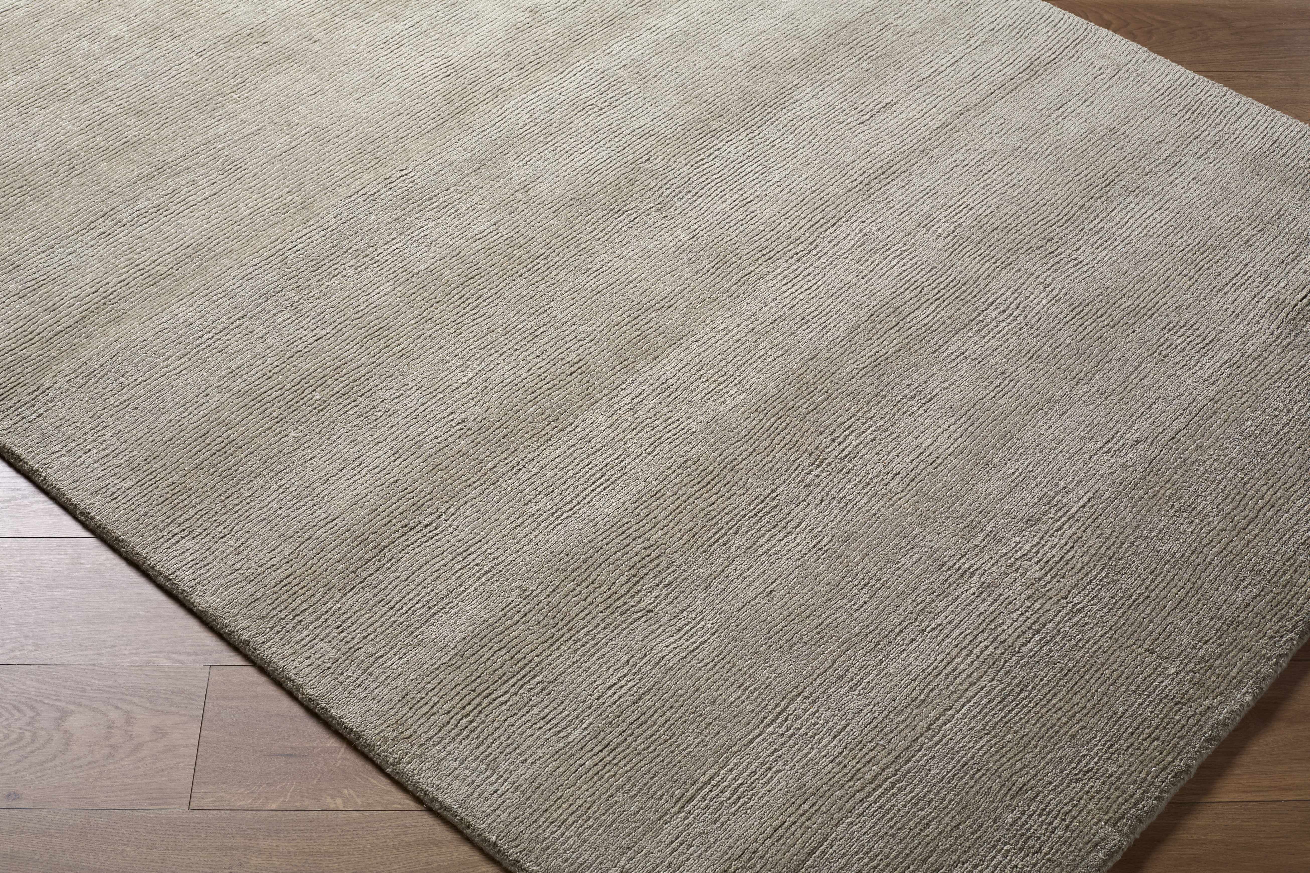 Brockton Solid Gray Wool Rug - Image 18