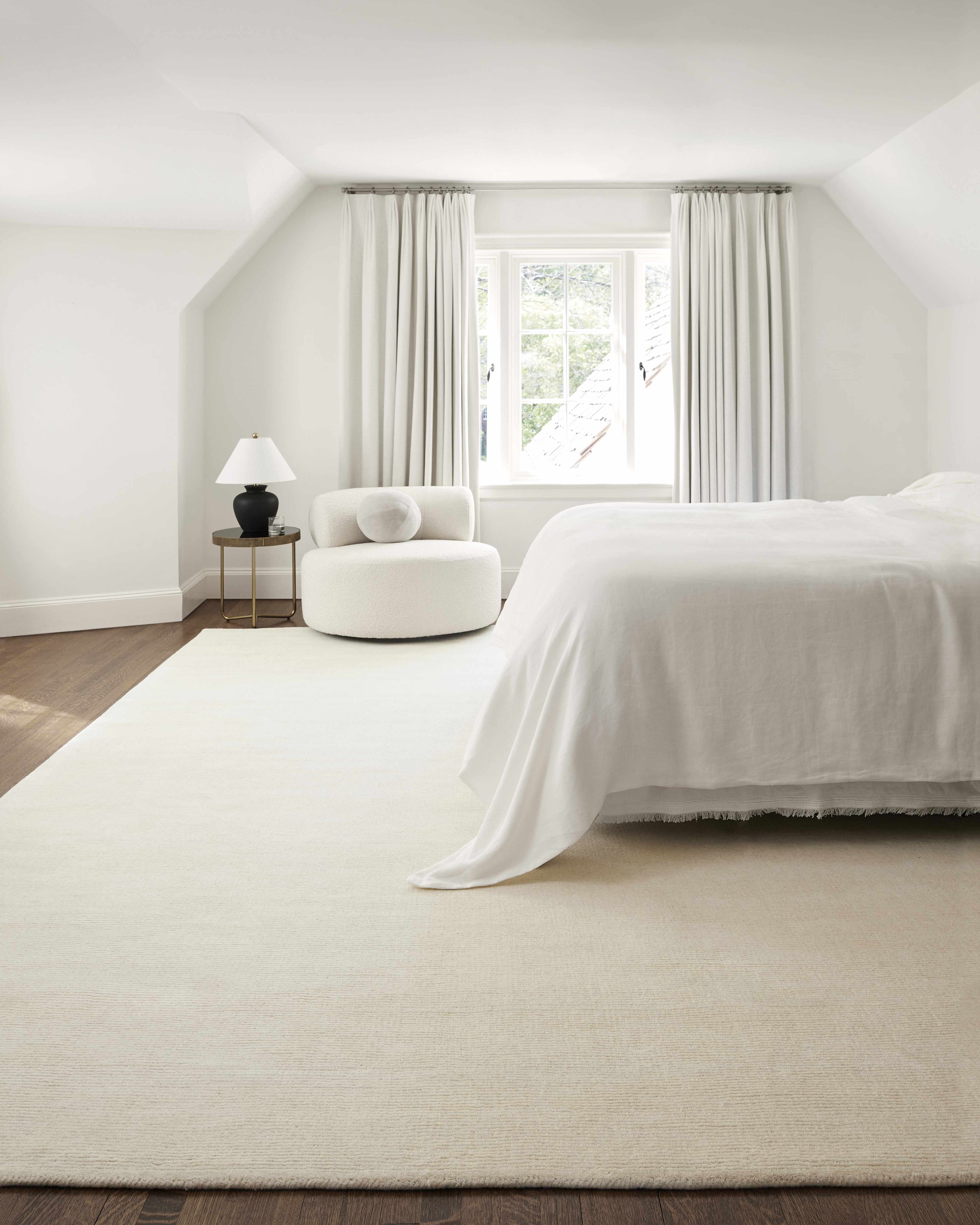 Brockton Solid Light Beige Wool Rug - Image 2