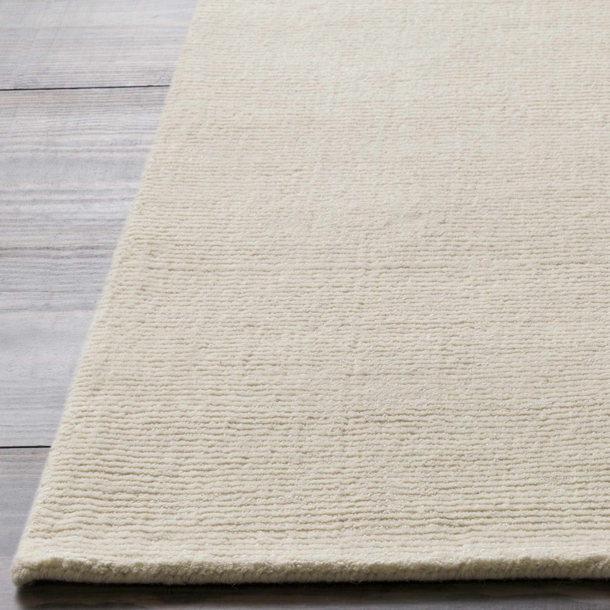 Brockton Solid Light Beige Wool Rug - Image 5