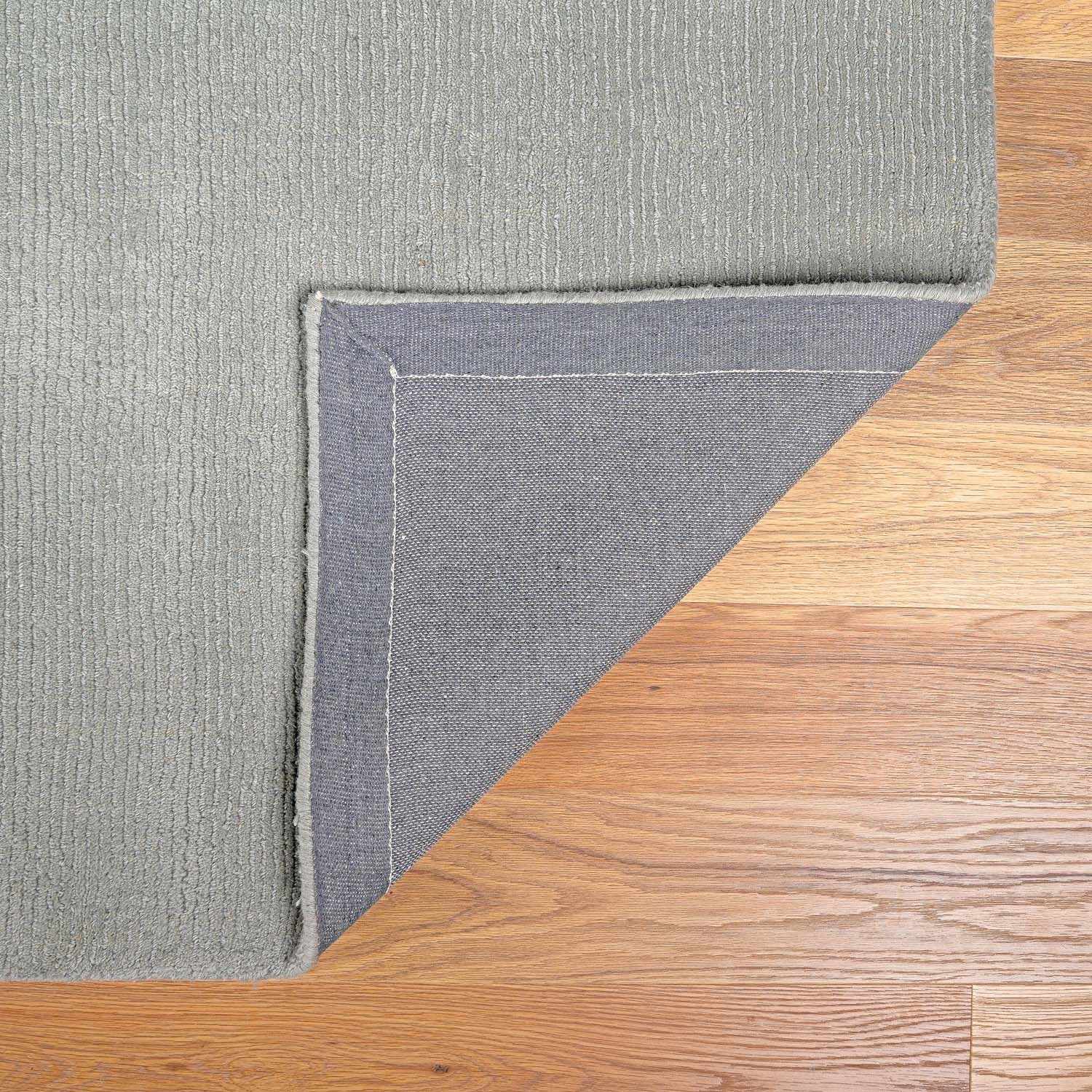 Brockton Solid Light Gray Wool Rug - Image 3