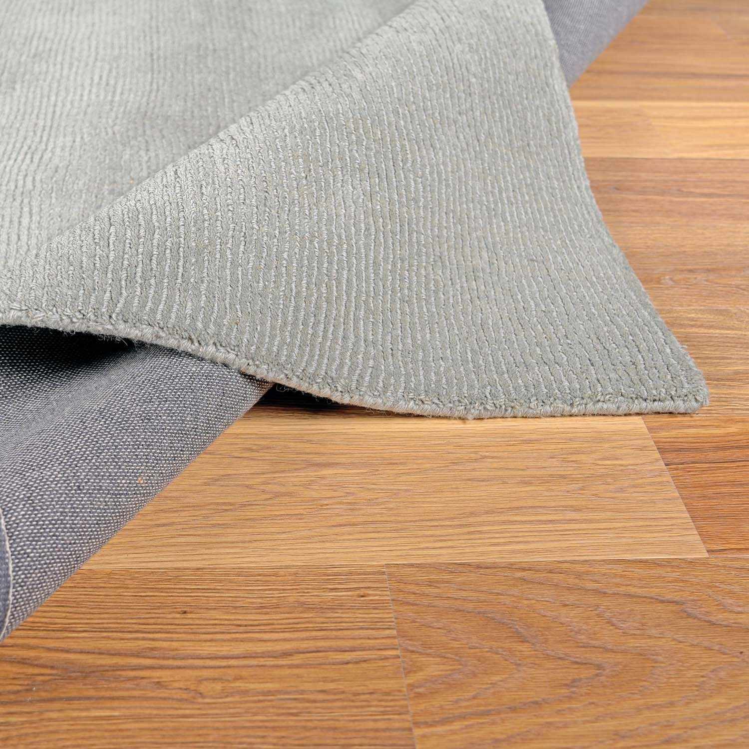 Brockton Solid Light Gray Wool Rug - Image 4