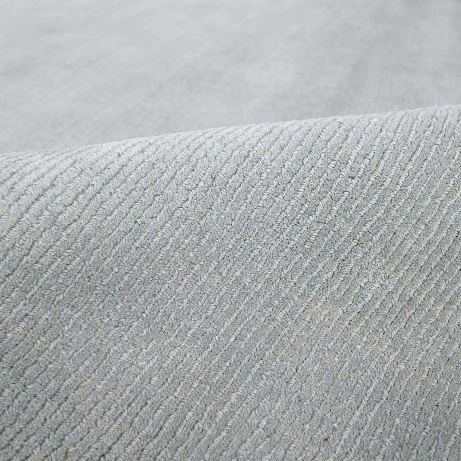 Brockton Solid Light Gray Wool Rug - Image 5