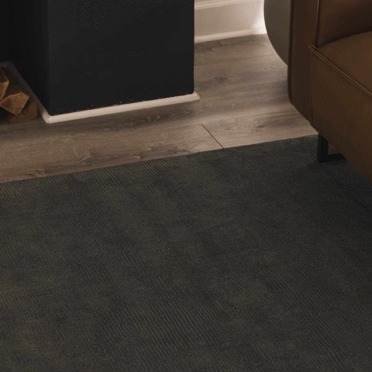 Brockton Solid Night Blue Wool Rug - Image 12