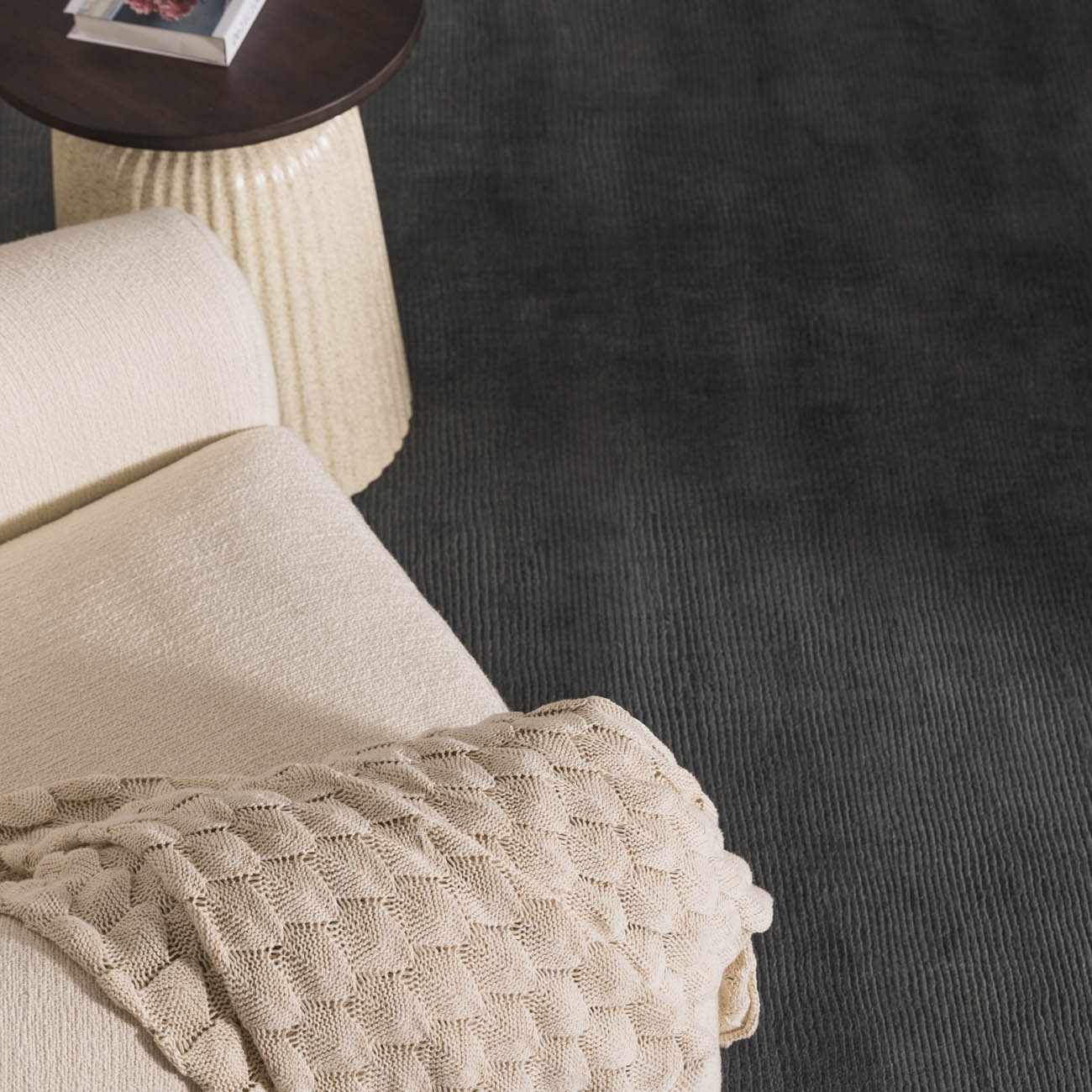 Brockton Solid Night Blue Wool Rug - Image 13