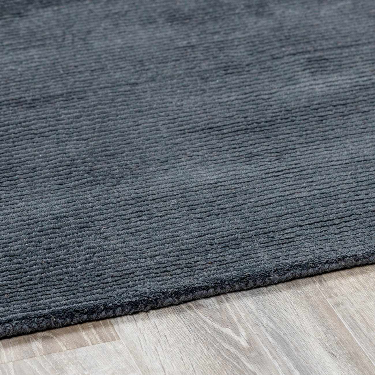 Brockton Solid Night Blue Wool Rug - Image 5