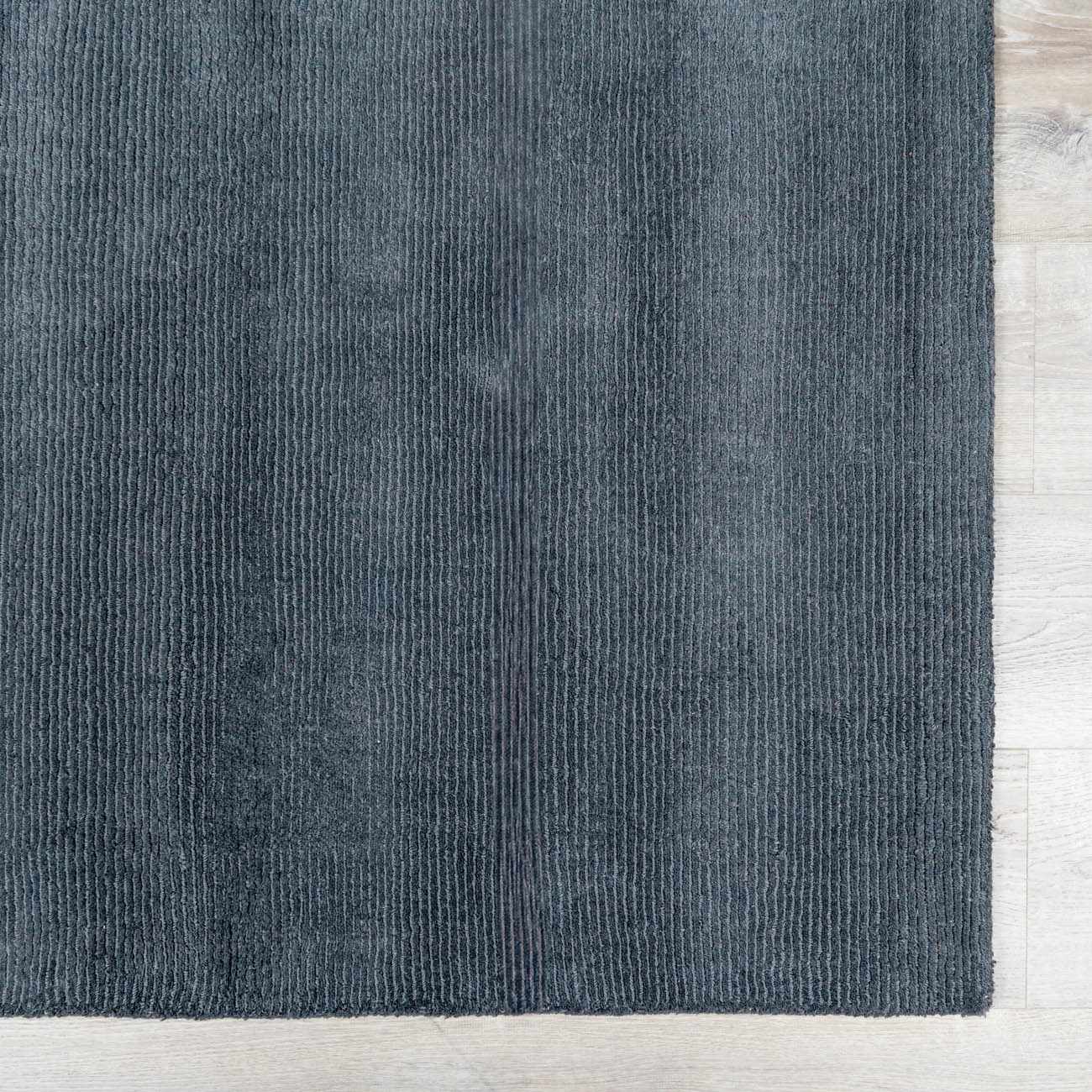 Brockton Solid Night Blue Wool Rug - Image 9