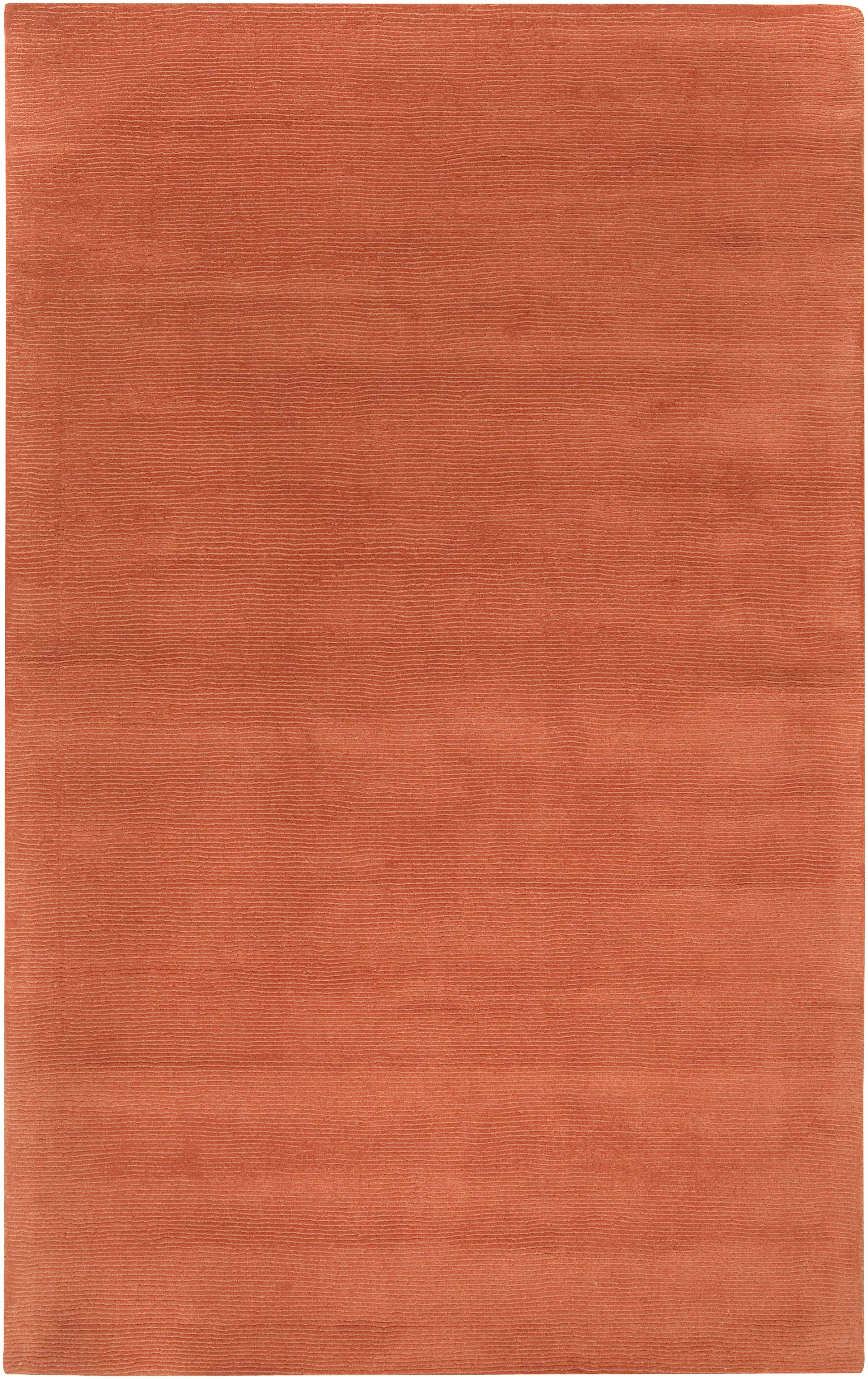 Brockton Solid Orange Wool Rug - Image 11