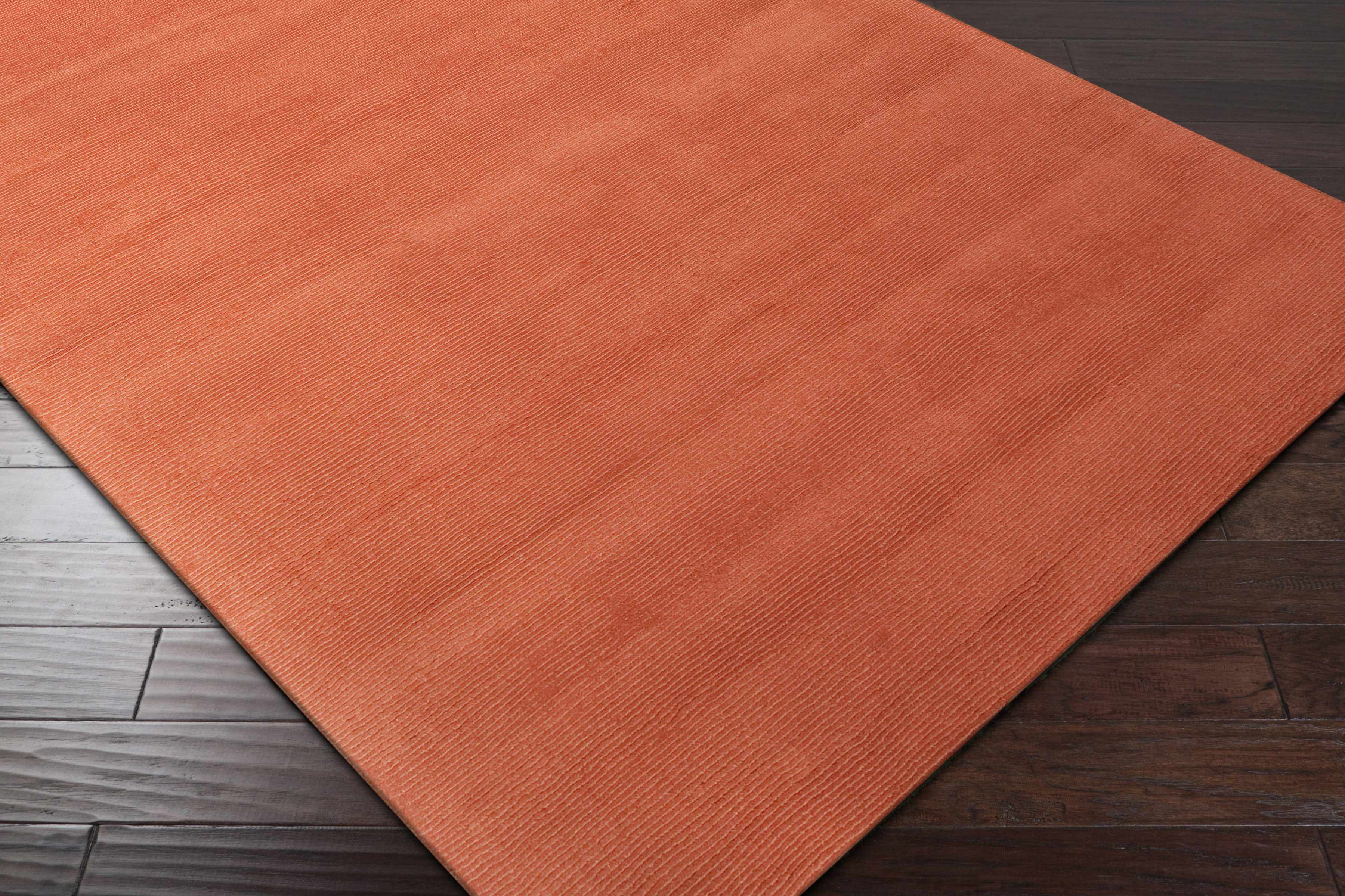 Brockton Solid Orange Wool Rug - Image 14