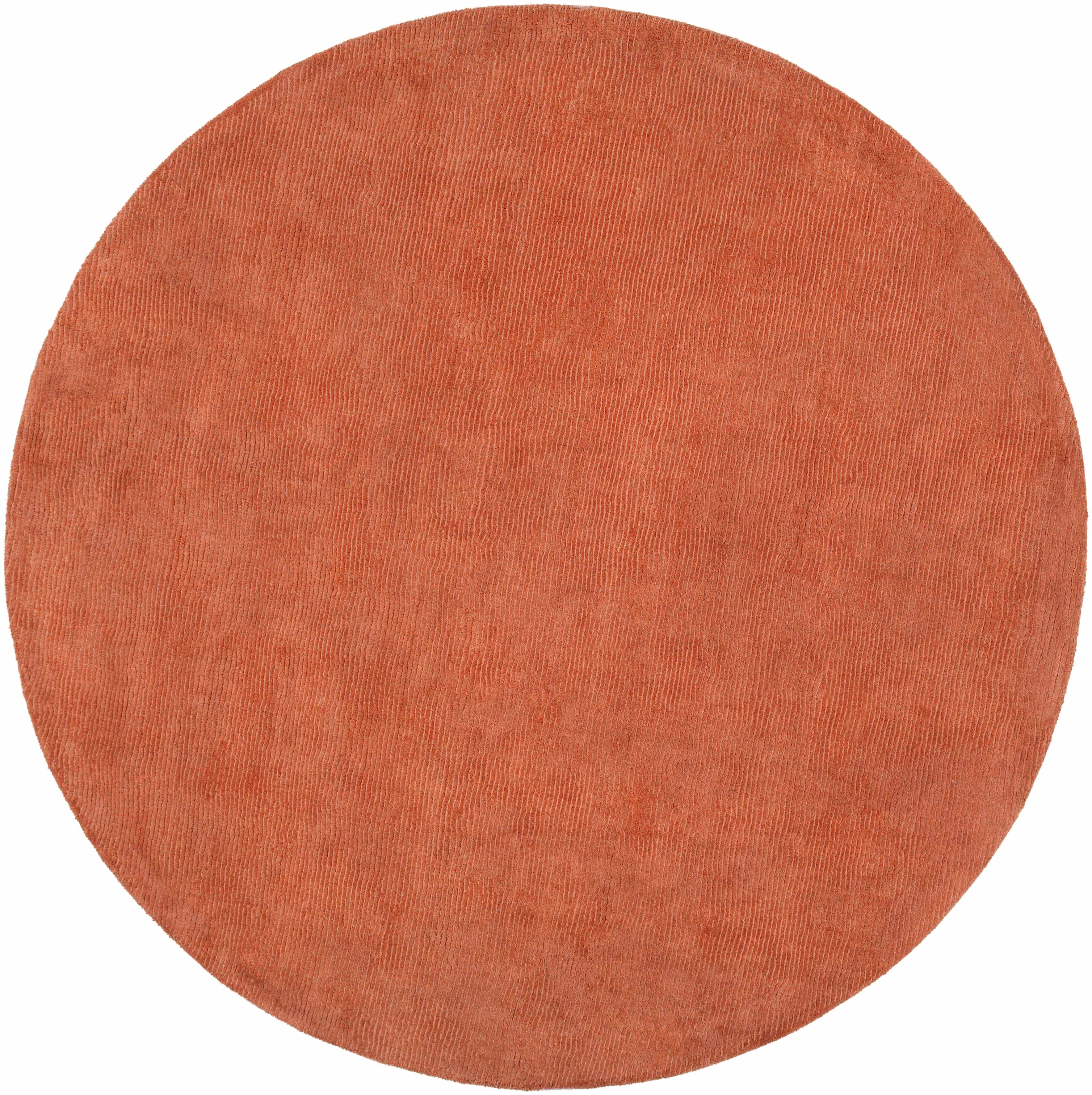 Brockton Solid Orange Wool Rug - Image 3