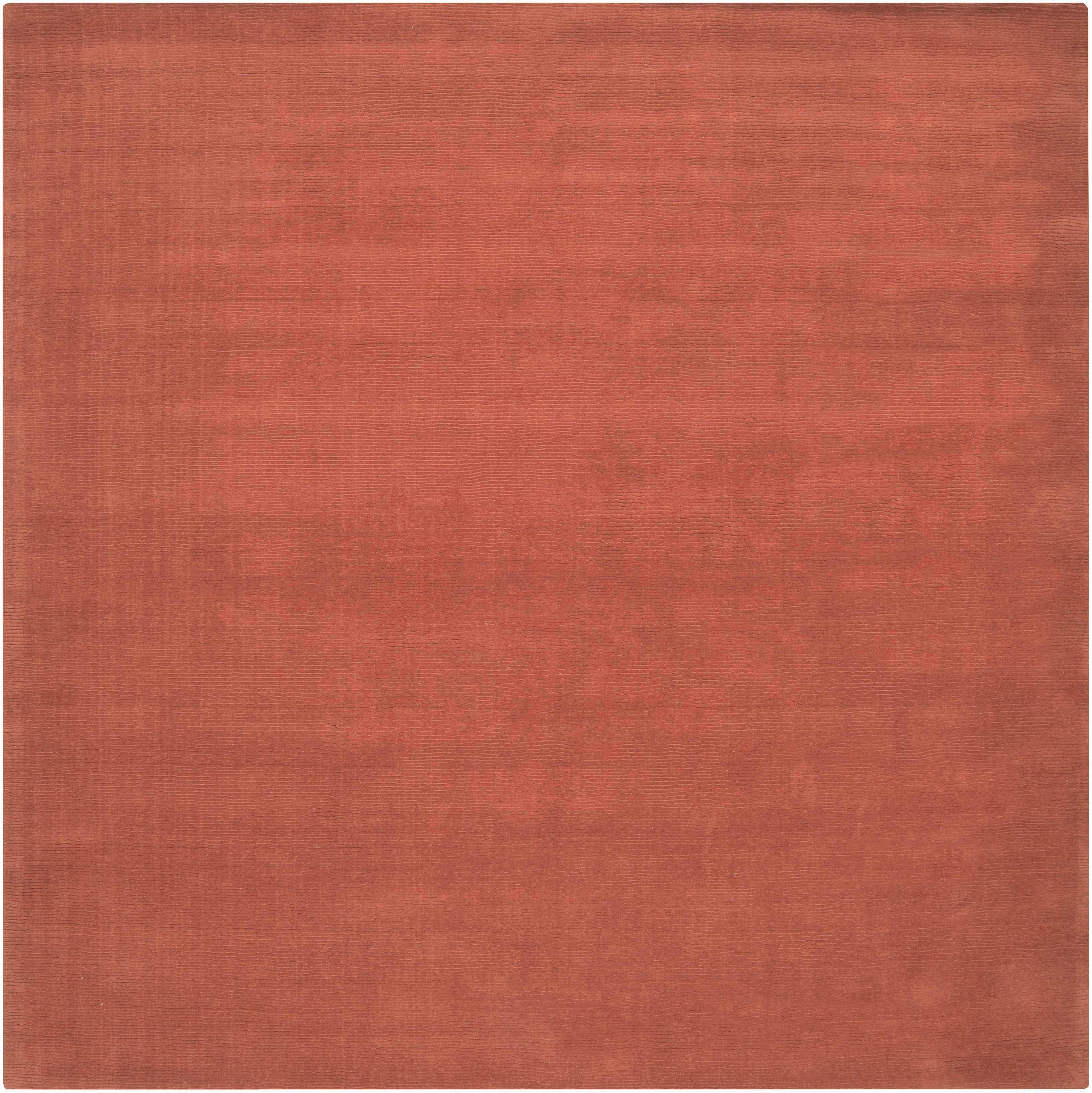 Brockton Solid Orange Wool Rug - Image 5