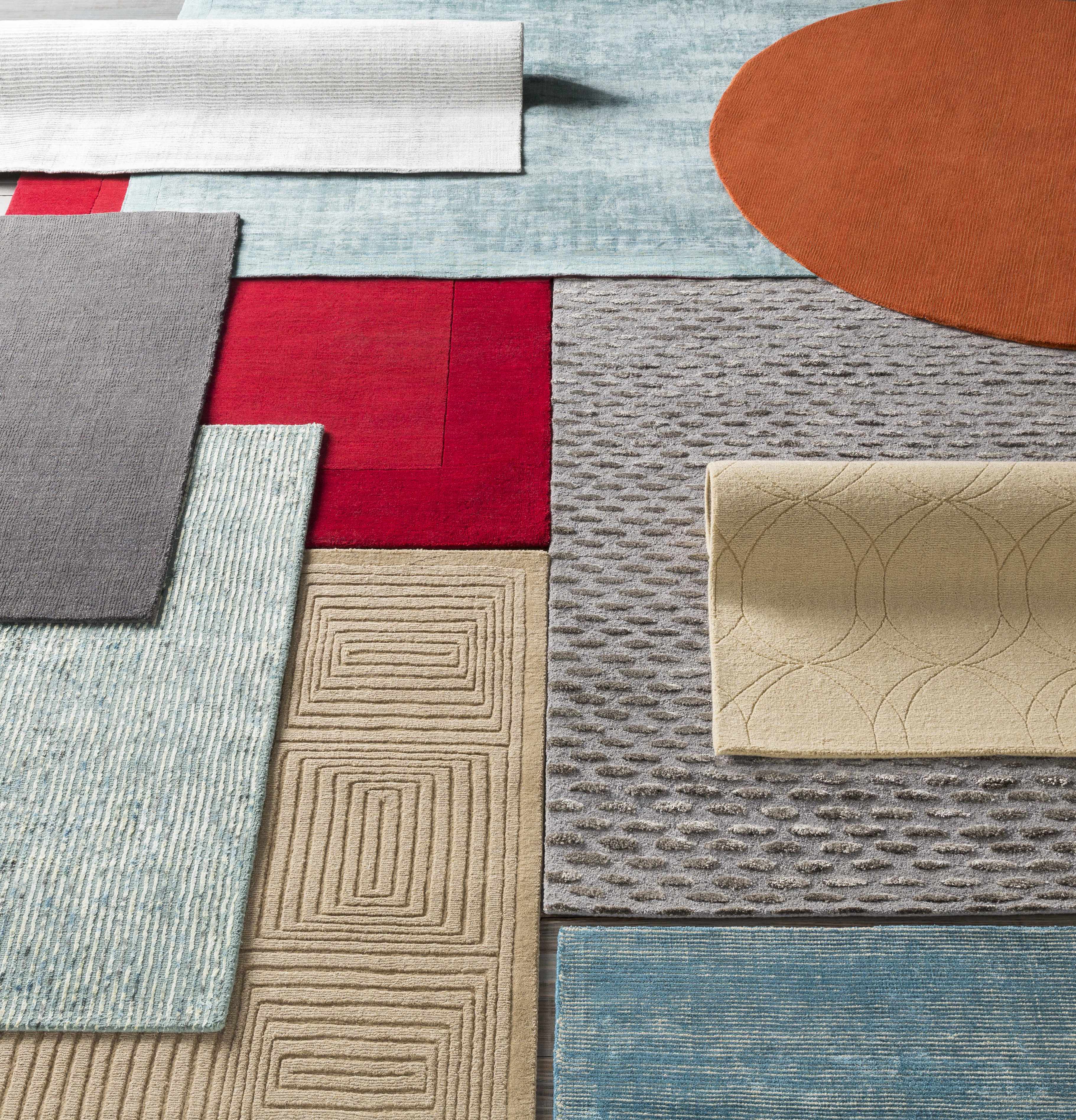 Brockton Solid Orange Wool Rug - Image 6